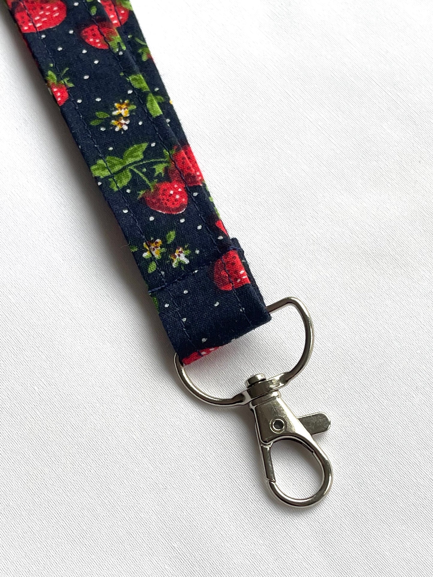 Strawberry Fabric Breakaway Lanyard image 4