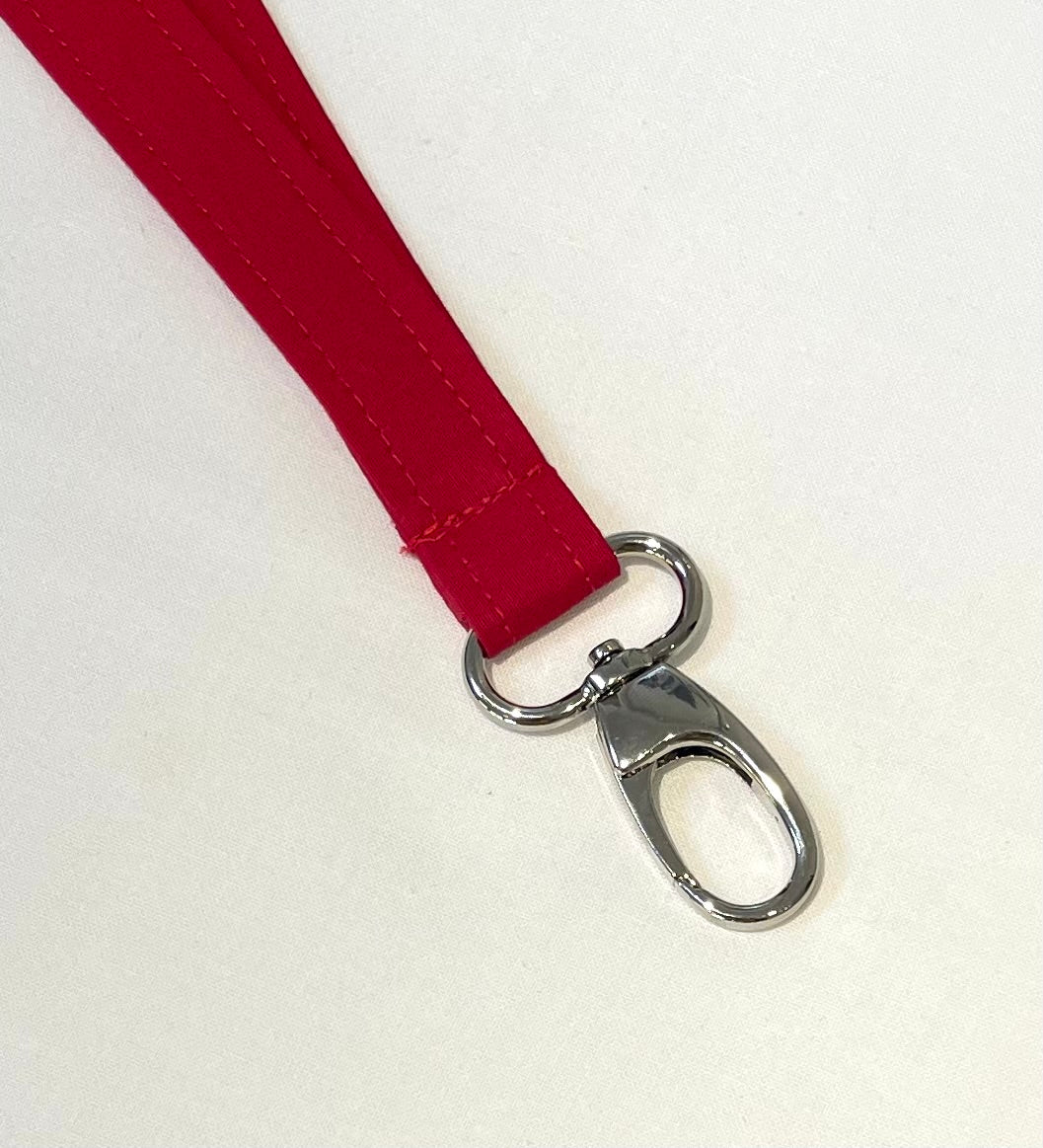 Organic Fabric Red Safety Breakaway Lanyard image 1