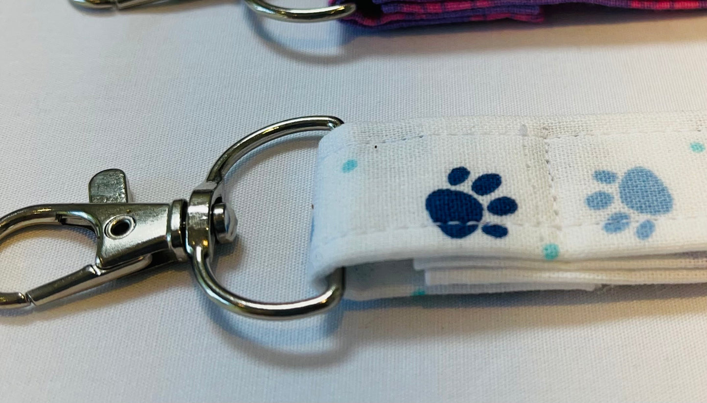 Paw Prints Fabric Breakaway Lanyard image 1