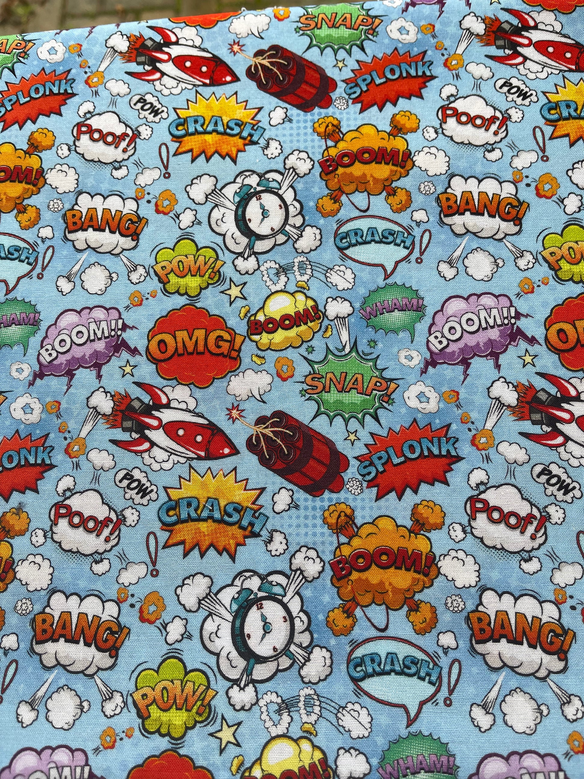 Comic Con Blue Fabric Breakaway Lanyard image 1