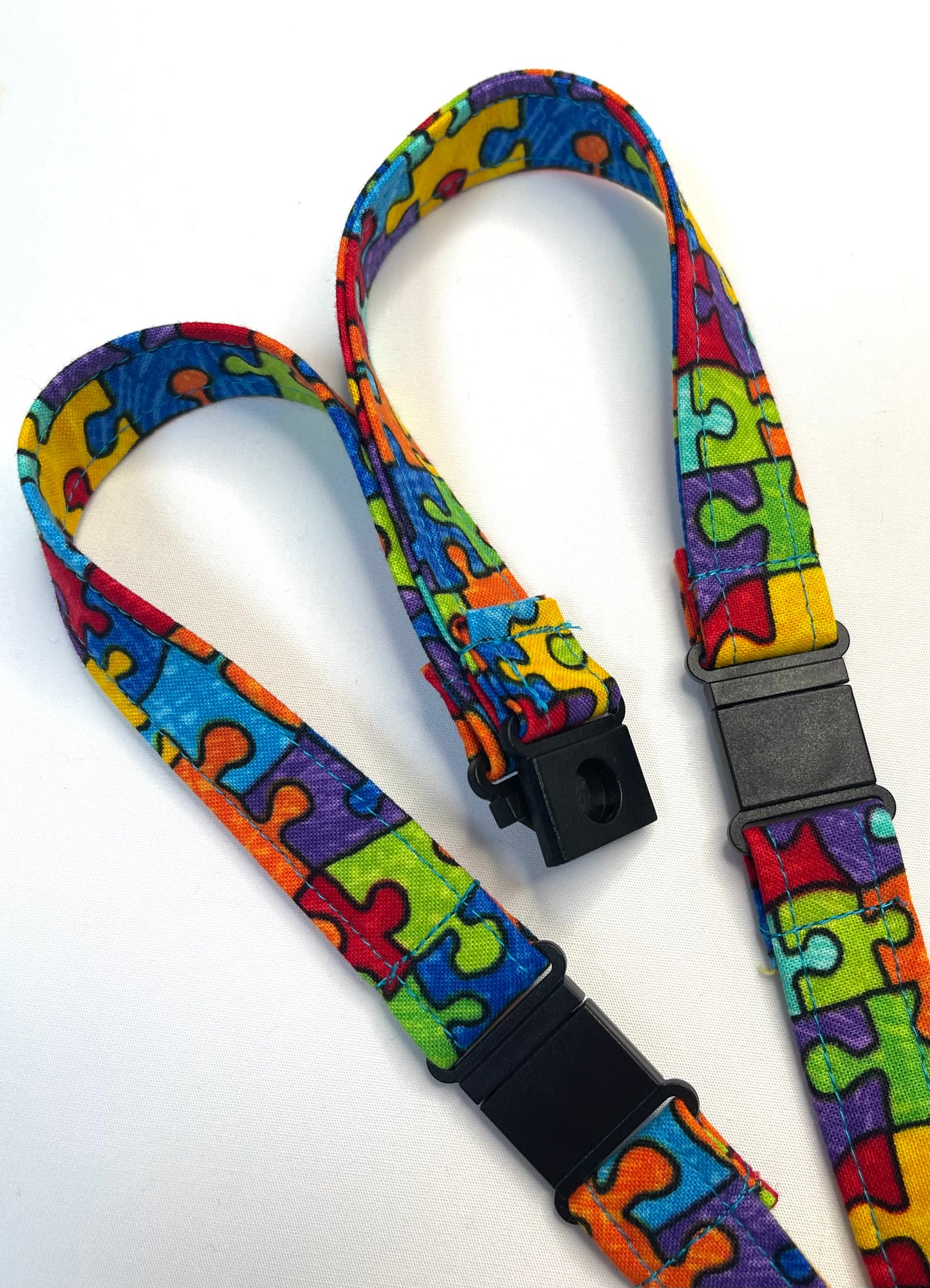 Puzzle Fabric Breakaway Lanyard image 3
