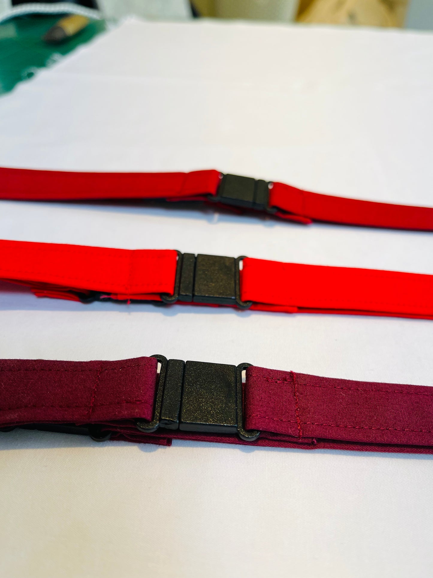 Wine Red Plain Fabric Breakaway Lanyard image 2