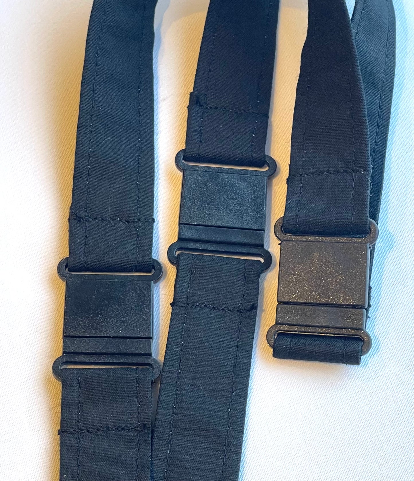 Black Plain Fabric Breakaway Lanyard image 1