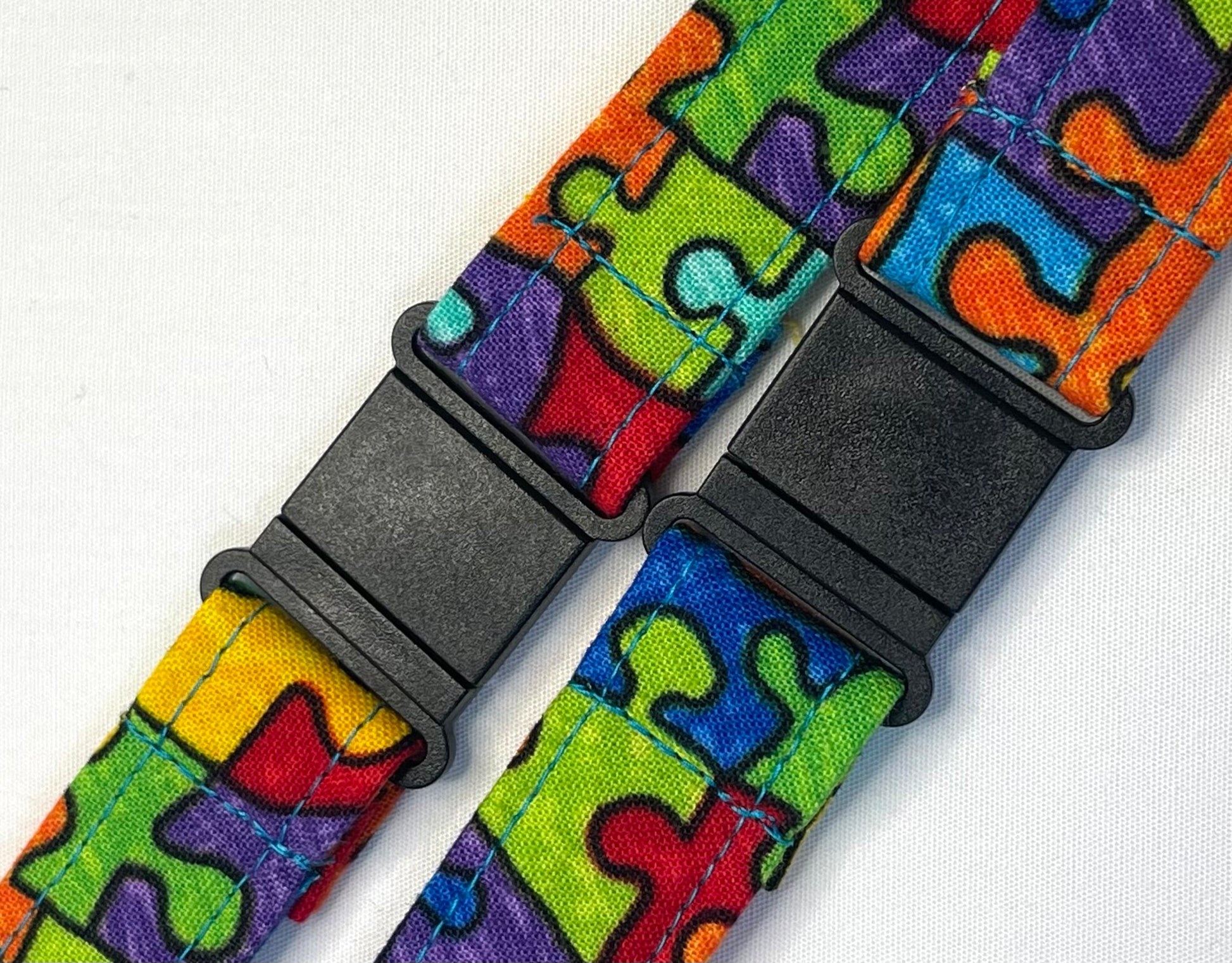 Puzzle Fabric Breakaway Lanyard image 2