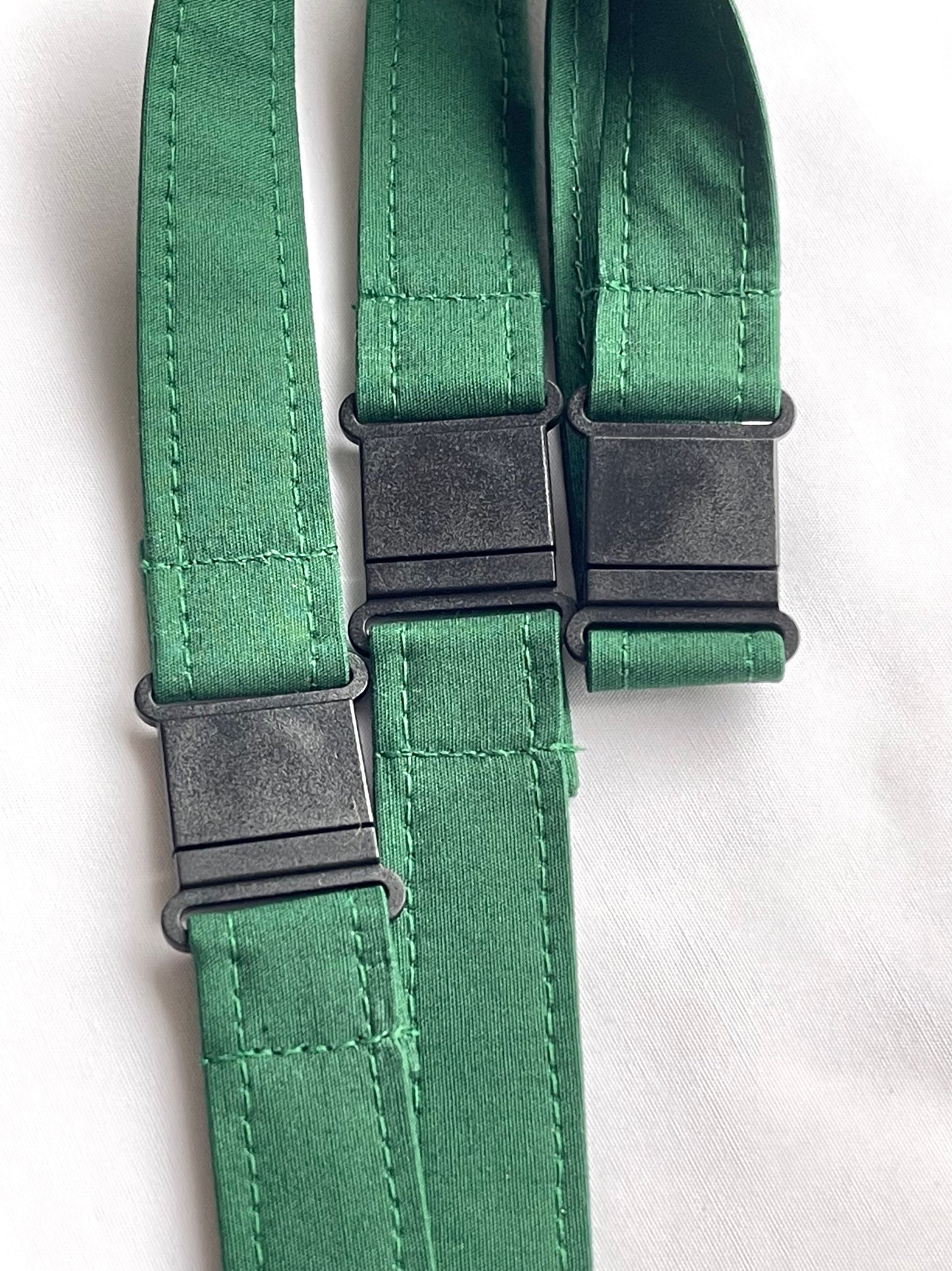 Bottle Green Plain Fabric Breakaway Lanyard image 2