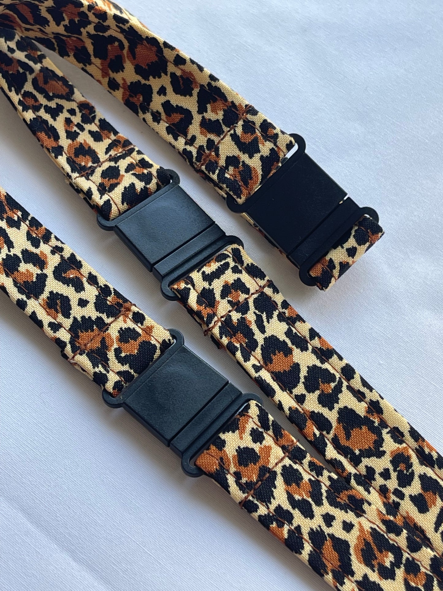 Leopard print Fabric Breakaway Lanyard image 2
