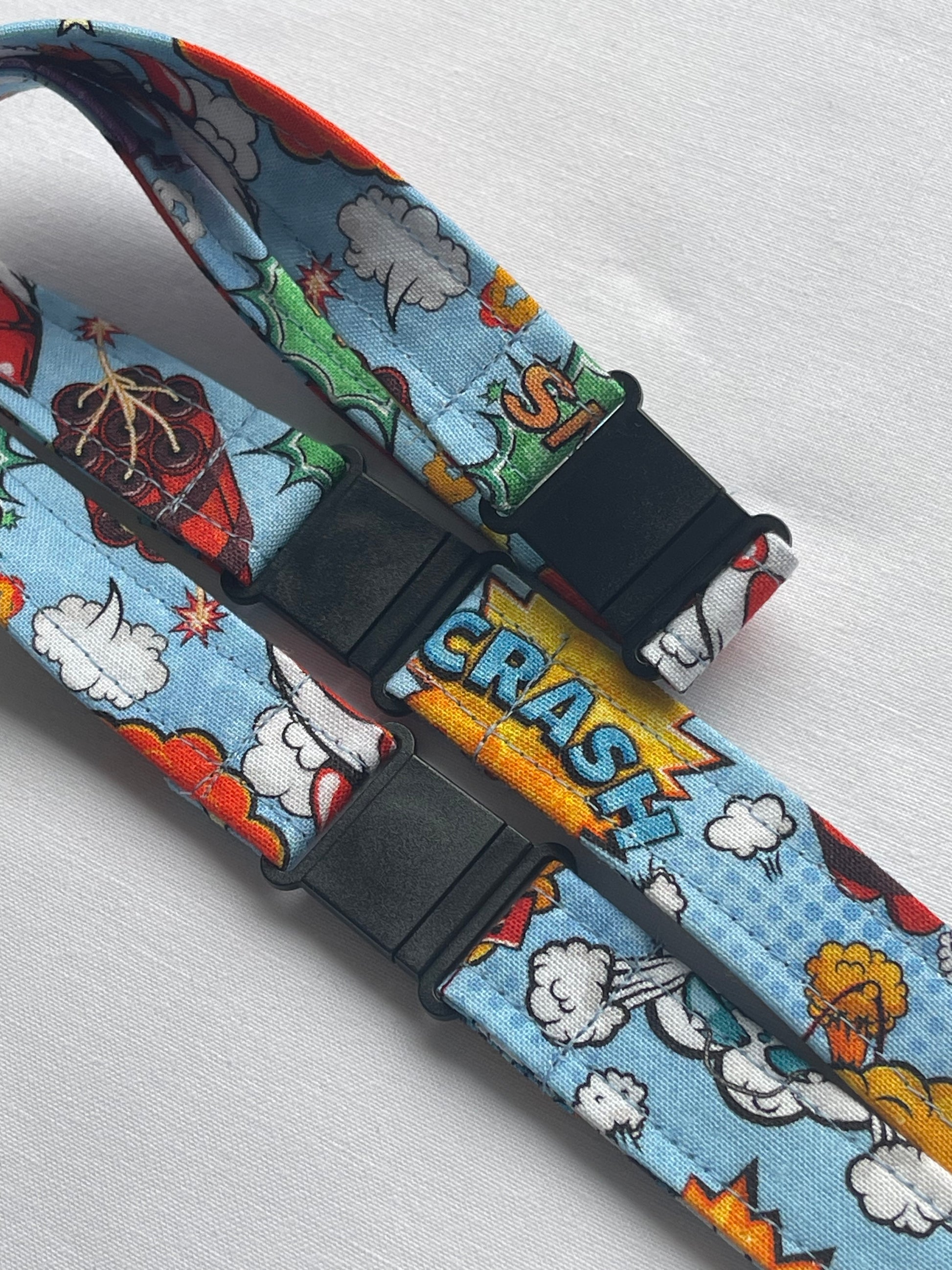 Comic Con Blue Fabric Breakaway Lanyard image 3