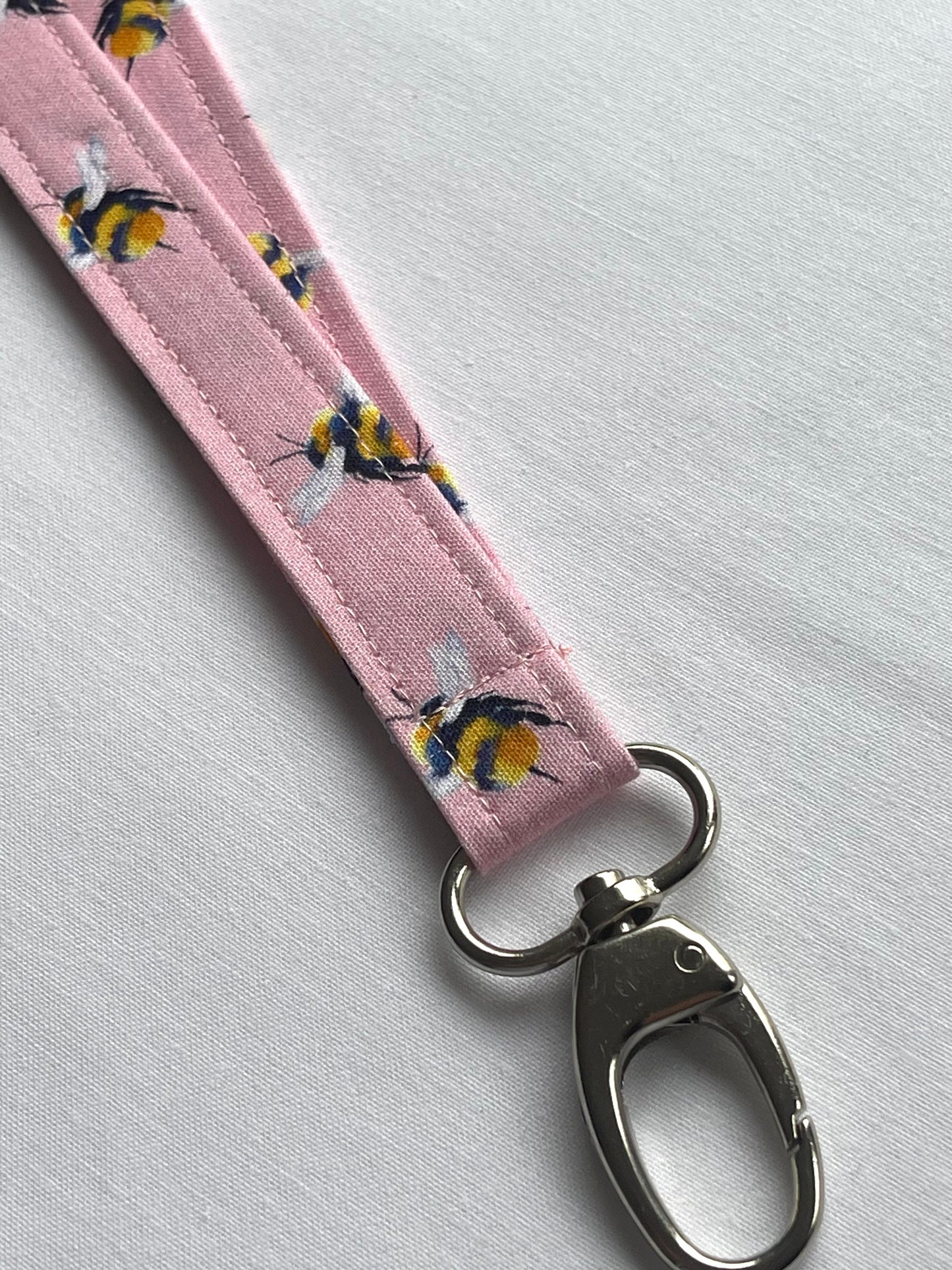 Pink Bee Fabric Breakaway Lanyard image 2
