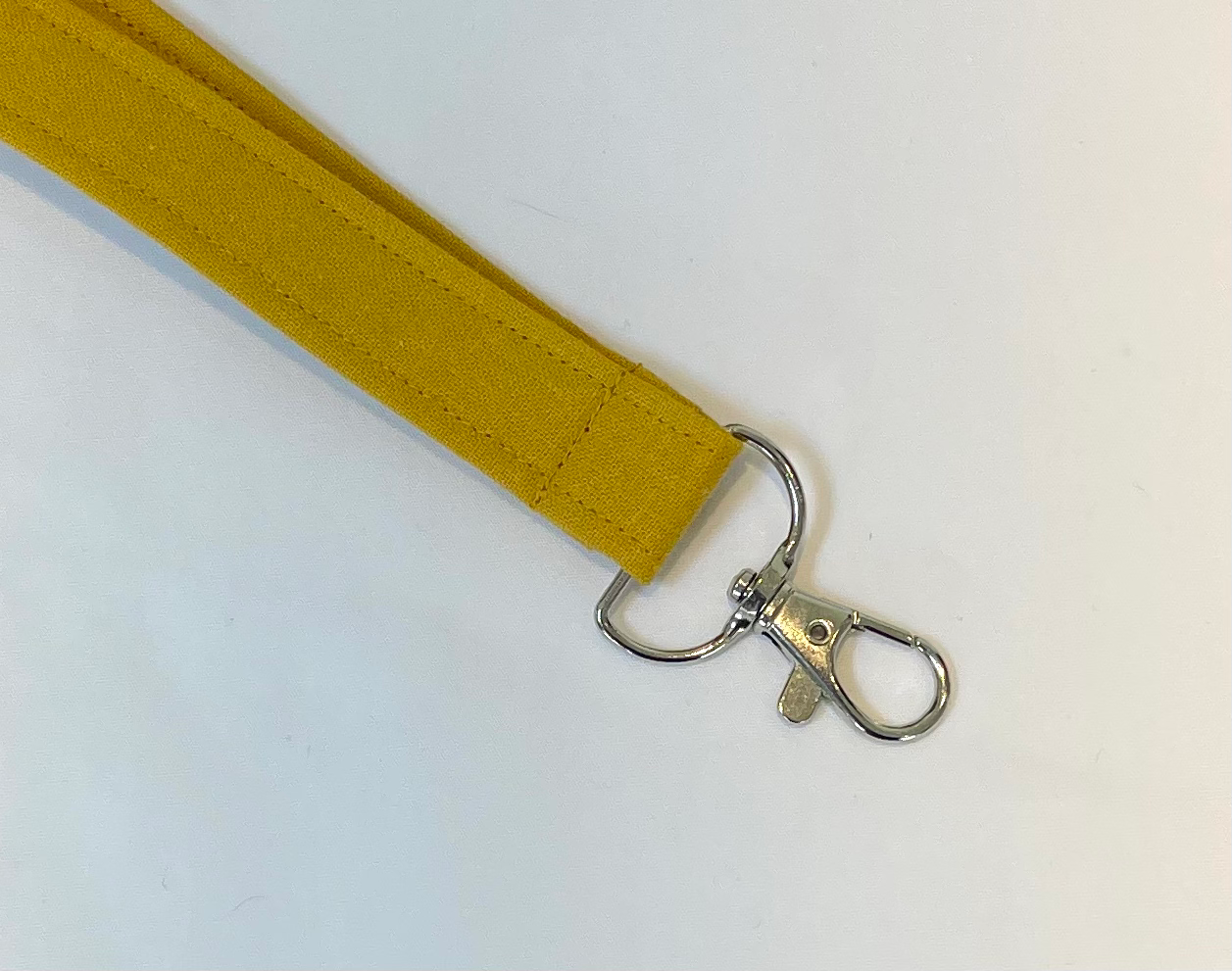 Mustard Plain Fabric Breakaway Lanyard image 2