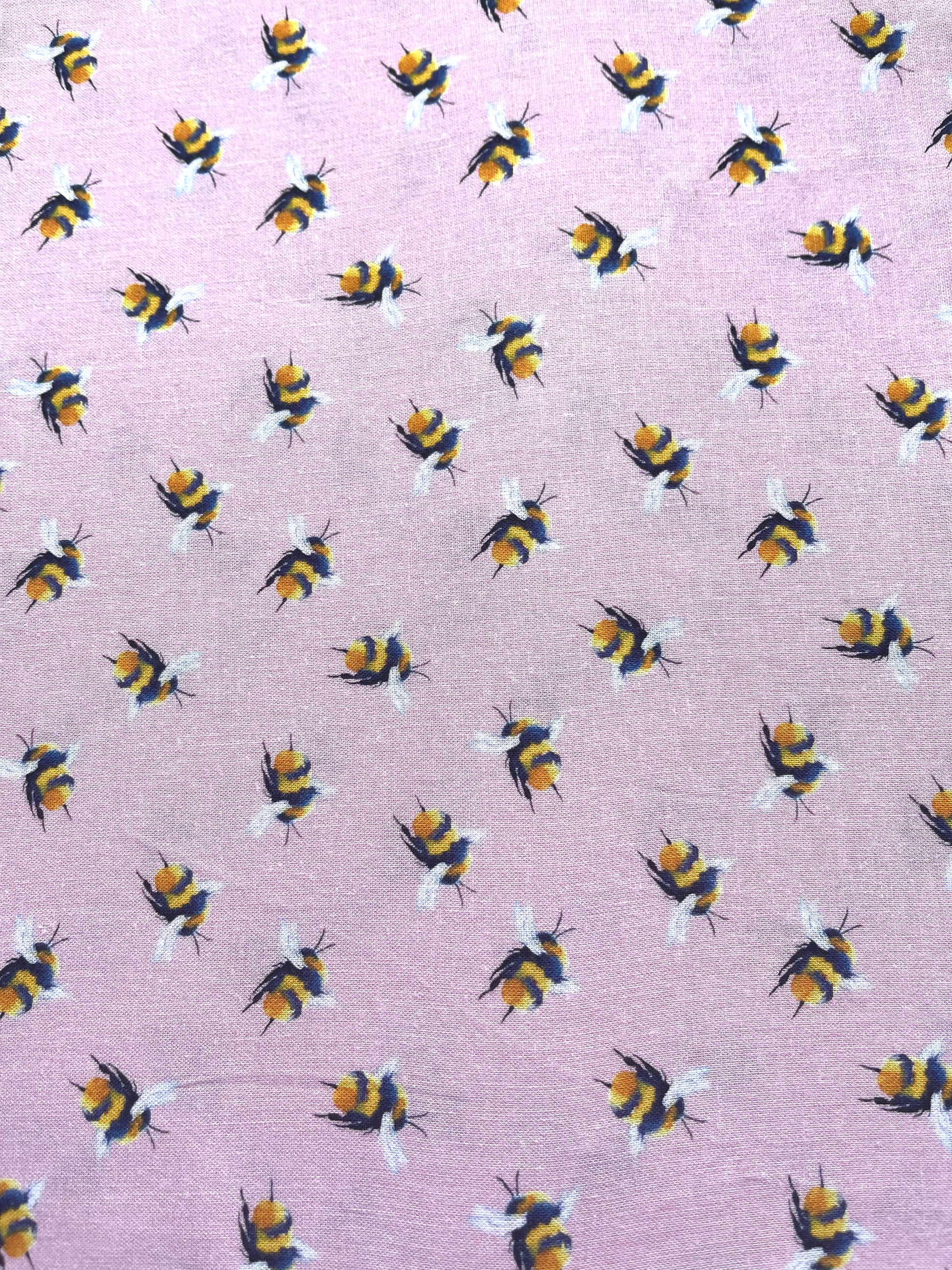 Pink Bee Fabric Breakaway Lanyard image 1