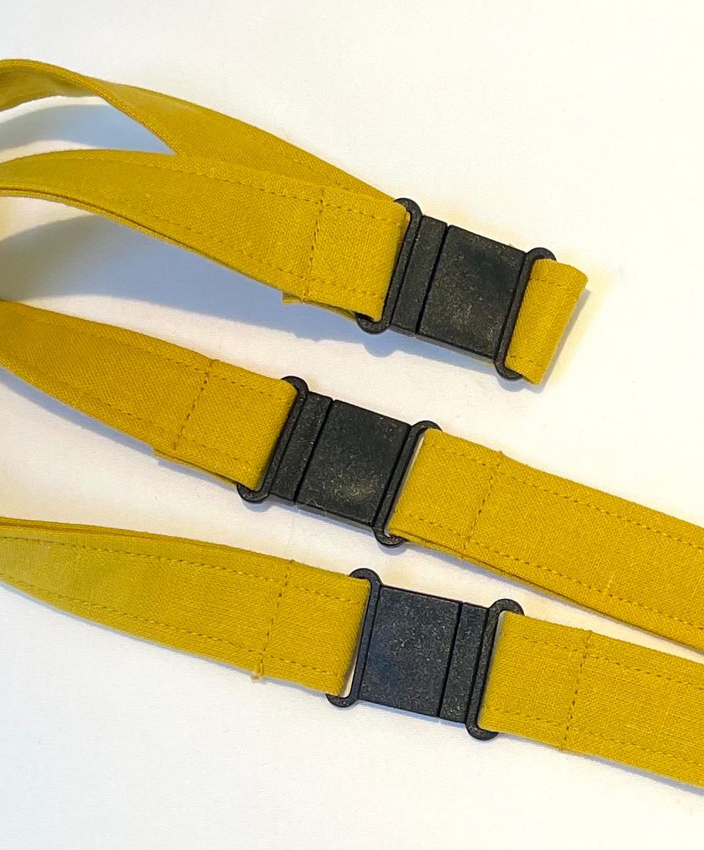 Mustard Plain Fabric Breakaway Lanyard image 3