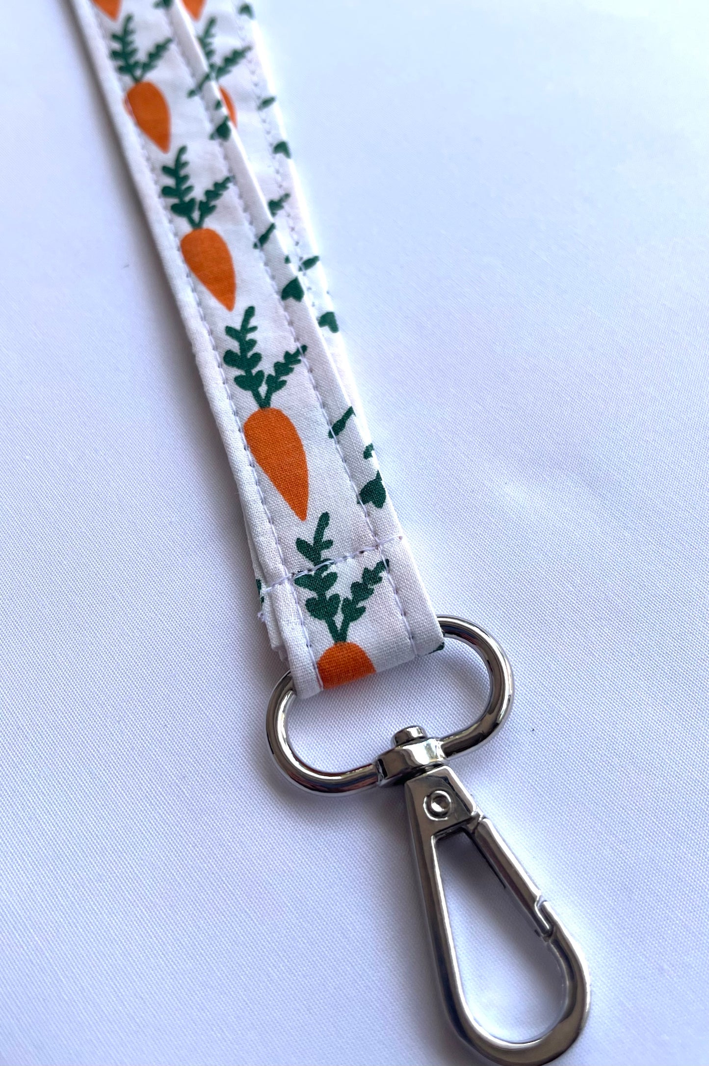 Carrot Fabric Breakaway Lanyard - House of Lanyards