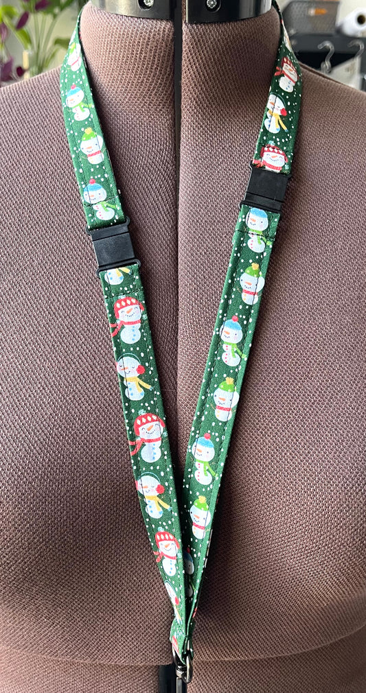Christmas: Jolly Green Fabric Safety Breakaway Lanyard - House of Lanyards