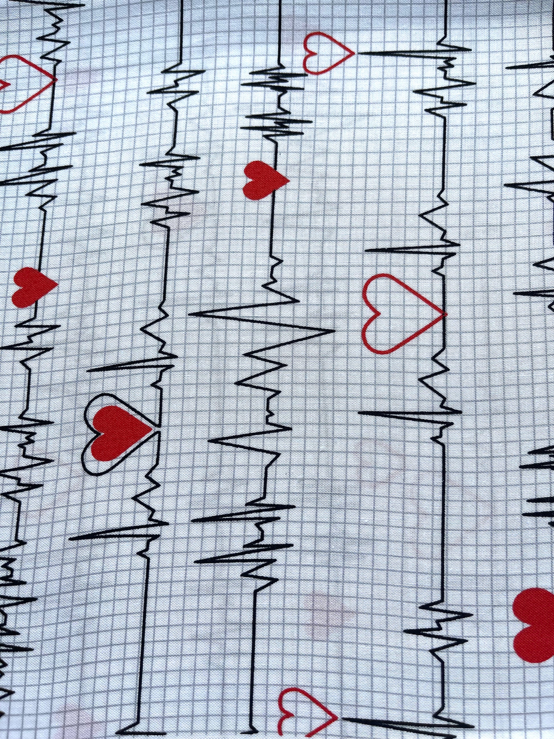 ECG Heartbeat Fabric Breakaway Lanyard - House of Lanyards