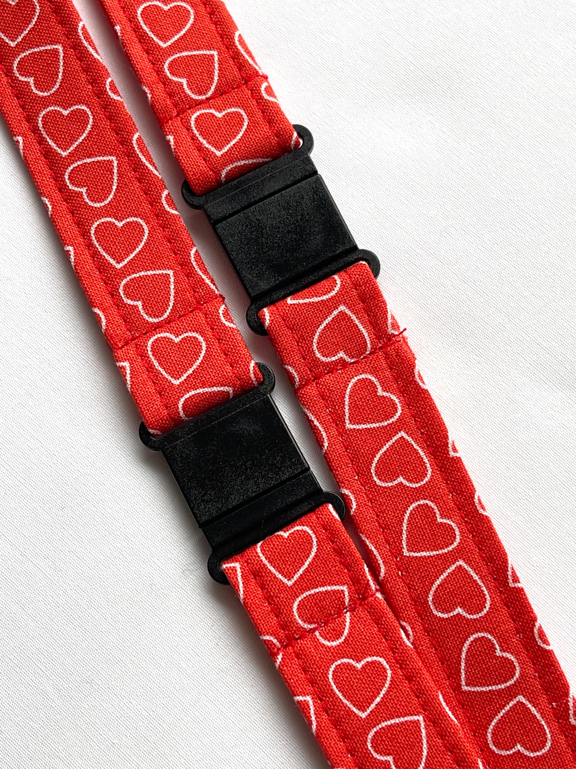 Be My Valentine Fabric Breakaway Lanyard - House of Lanyards