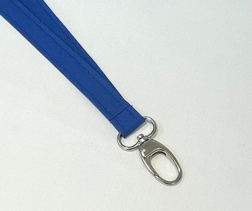 Organic Fabric Blue Safety Breakaway Lanyard image 3