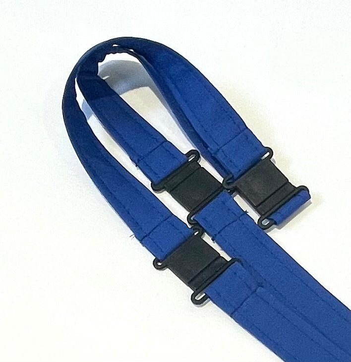 Organic Fabric Blue Safety Breakaway Lanyard image 2