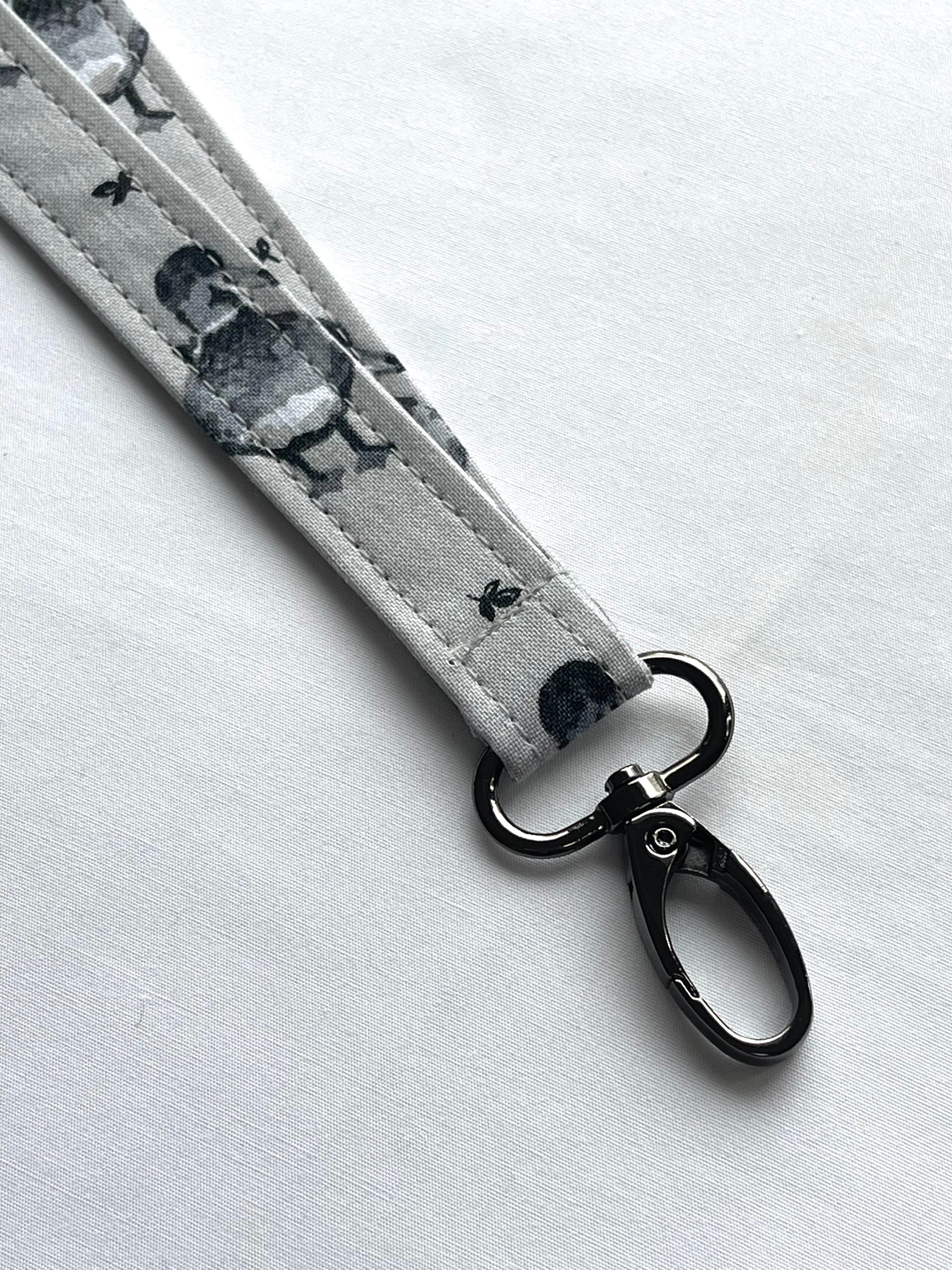 Duck Grey Fabric Safety Breakaway Lanyard image 3
