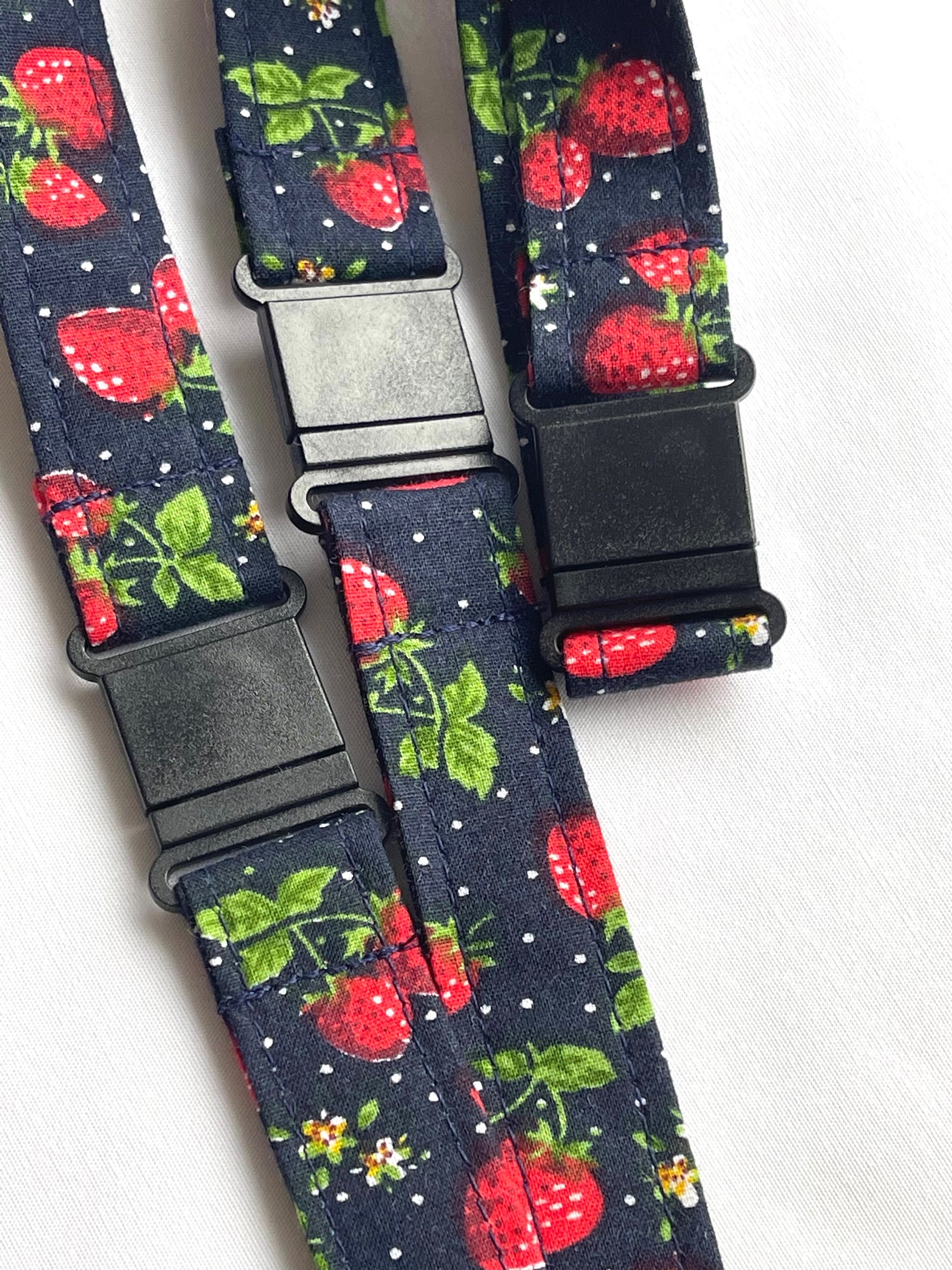 Strawberry Fabric Breakaway Lanyard image 2