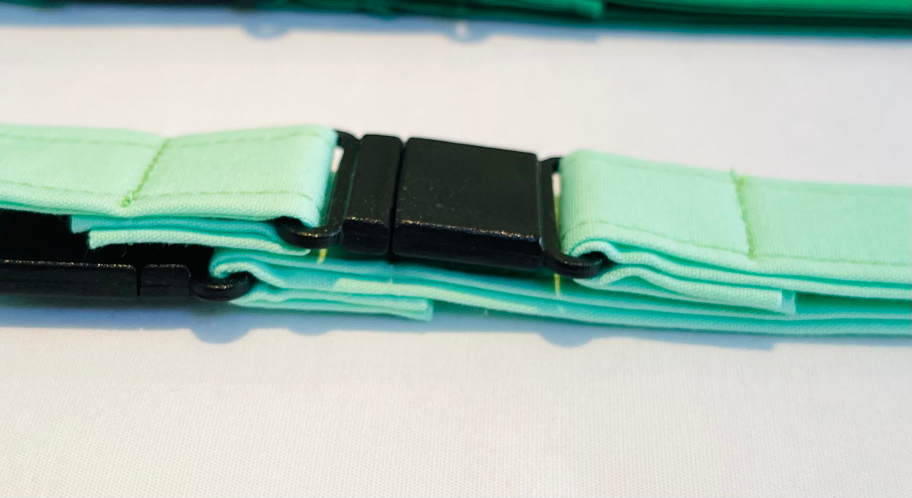 Pastel Green Plain Fabric Breakaway Lanyard image 1