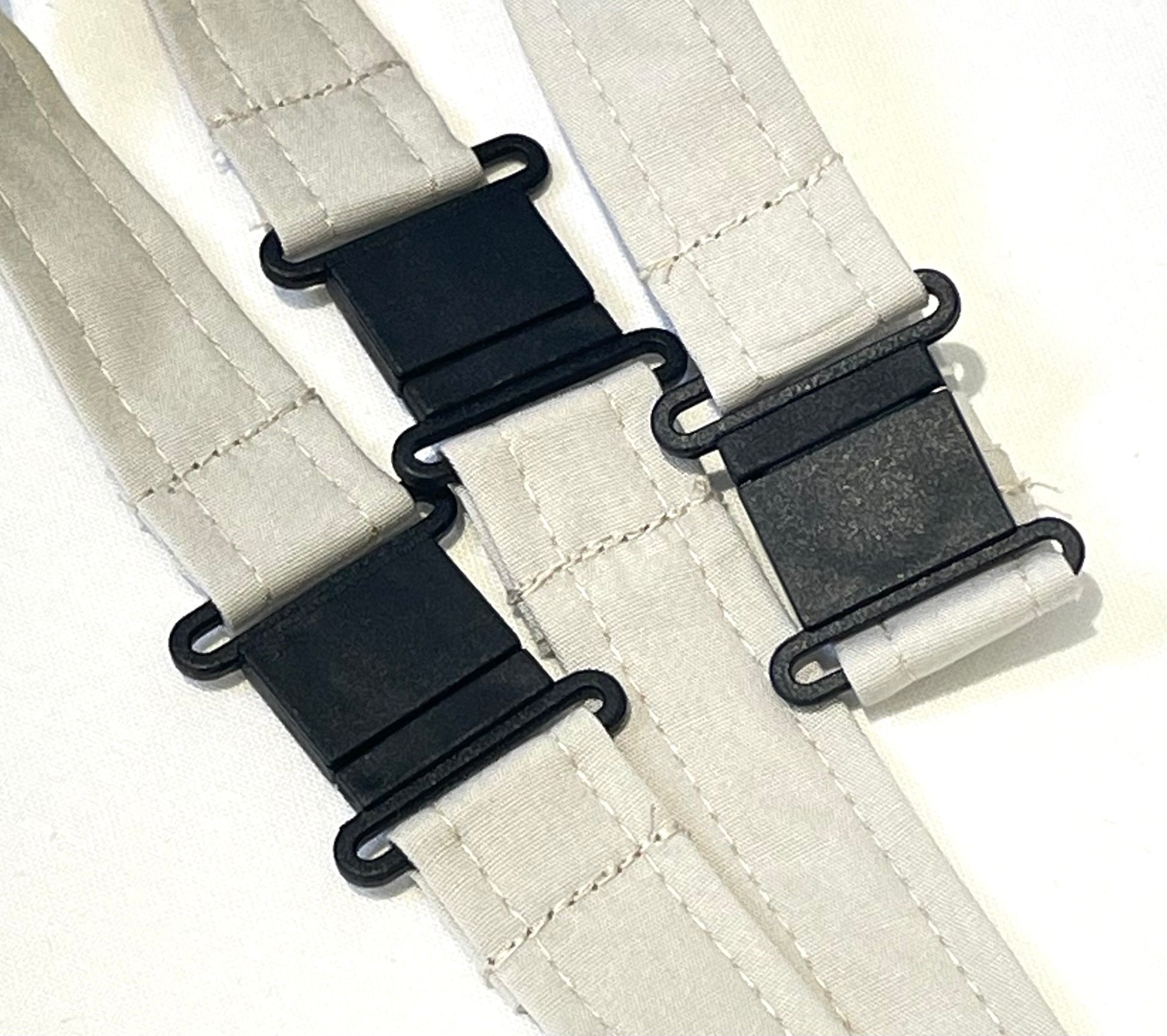 Organic Fabric Grey Safety Breakaway Lanyard image 3