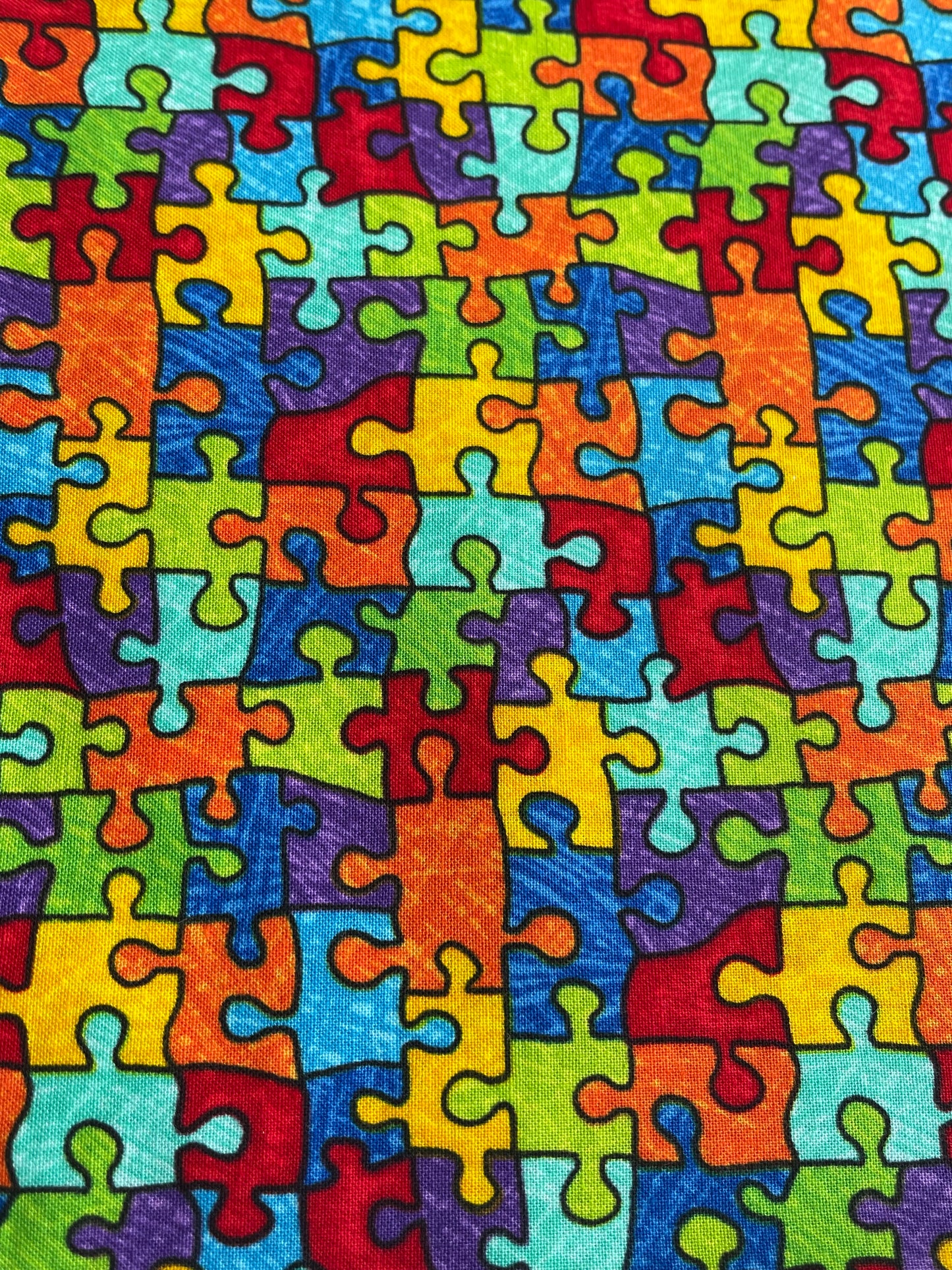 Puzzle Fabric Breakaway Lanyard image 1