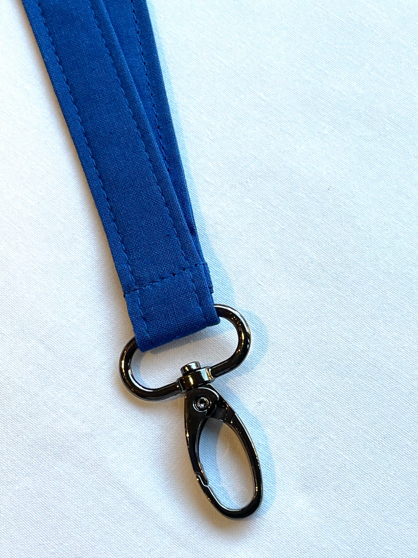 Plain Royal Blue Fabric Breakaway Lanyard image 3