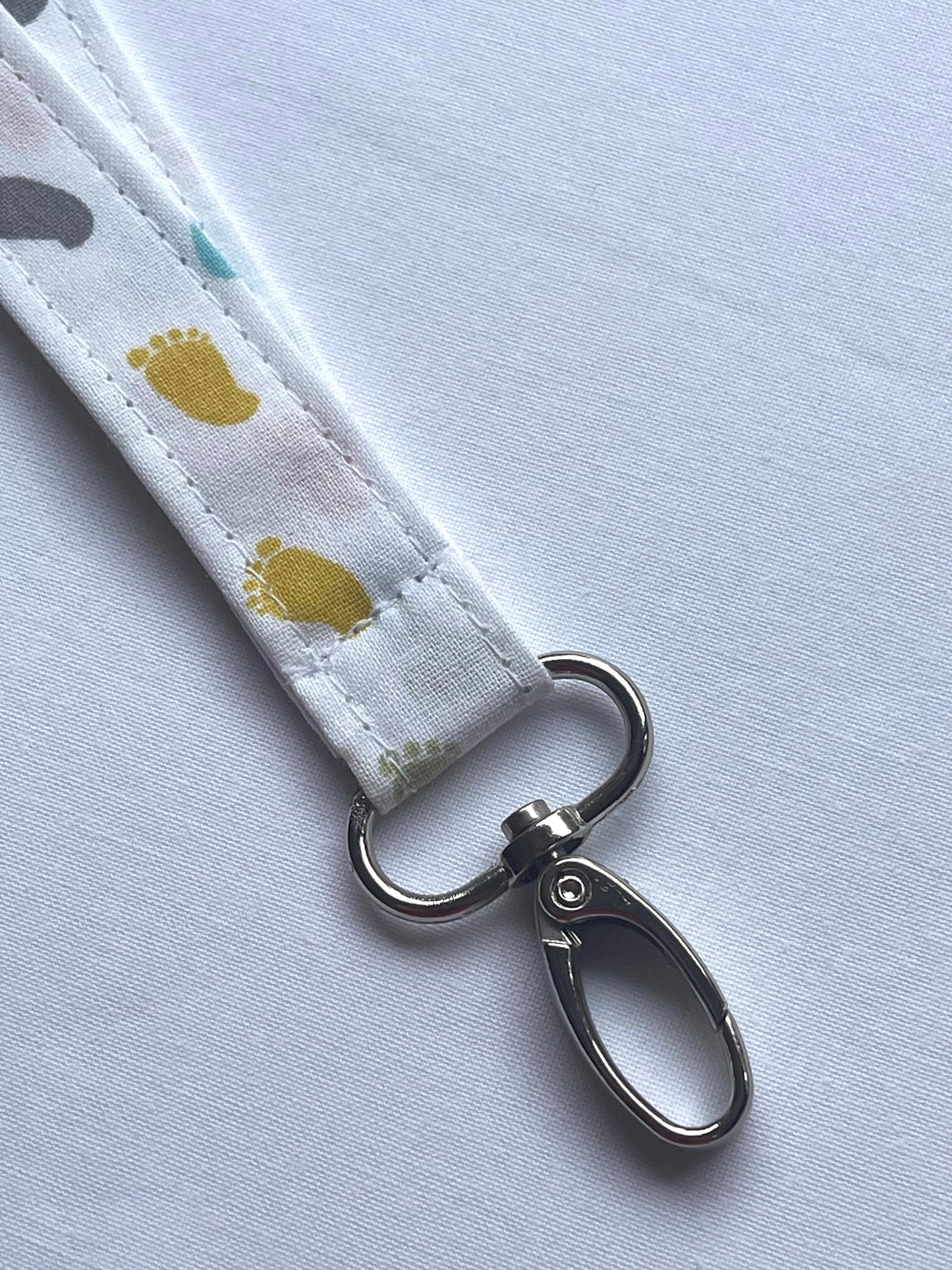 Foot Print Multi Color Fabric Breakaway Lanyard image 4