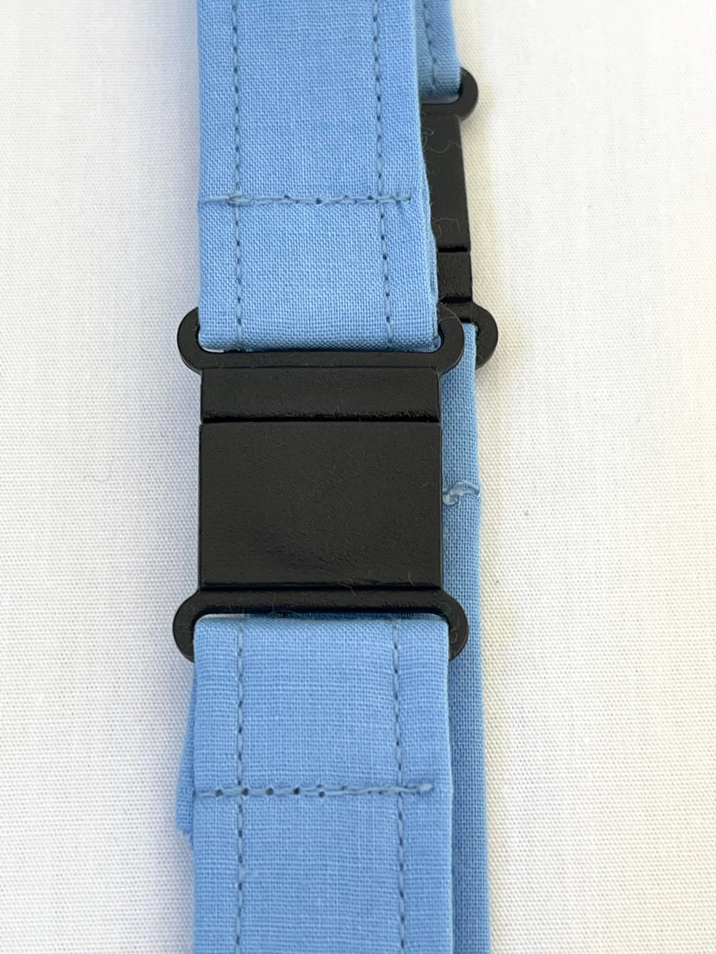 Plain: Sky Blue Fabric Breakaway Lanyard - House of Lanyards