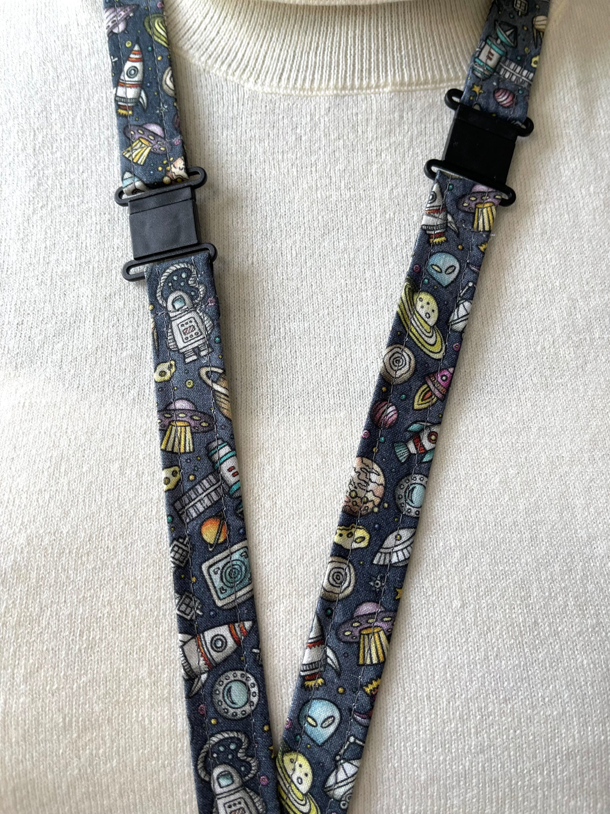 Space Fabric Breakaway Lanyard - House of Lanyards