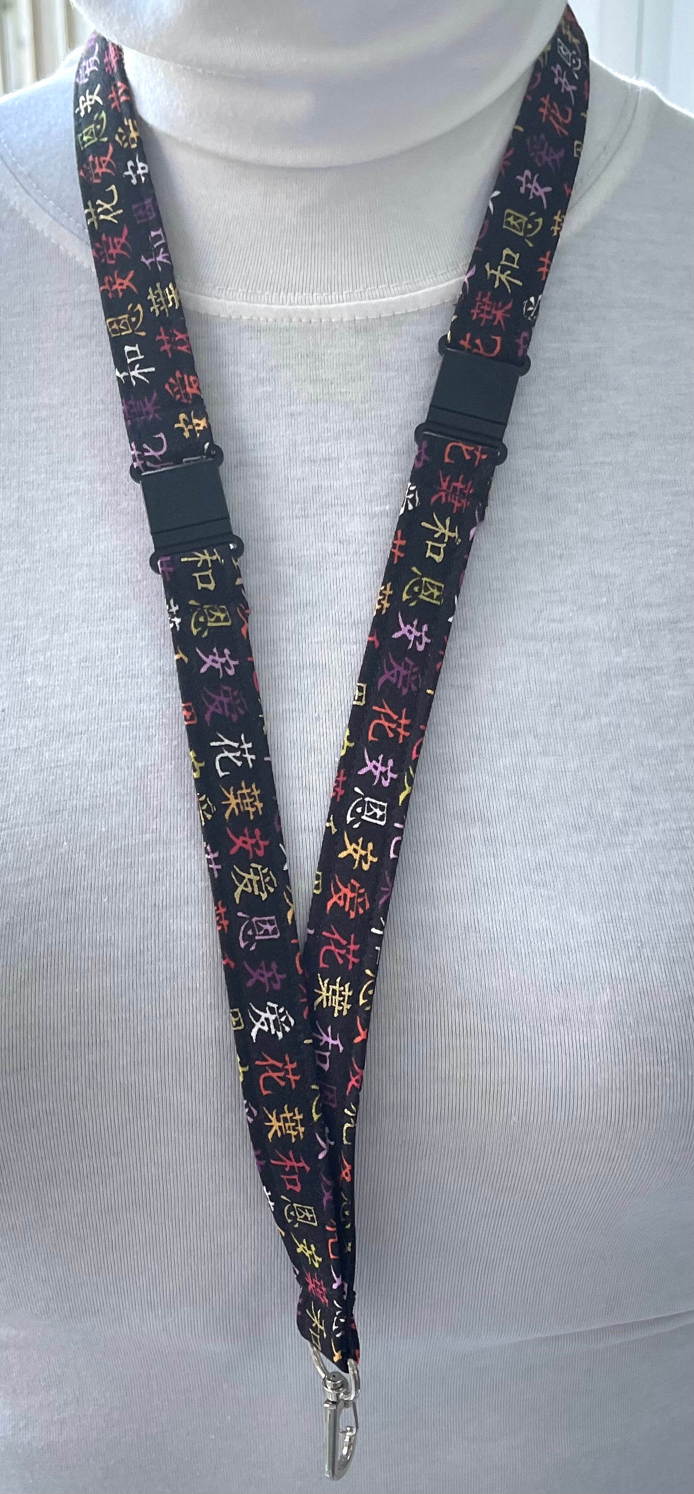 Kimono Kanji Fabric Breakaway Lanyard image 0