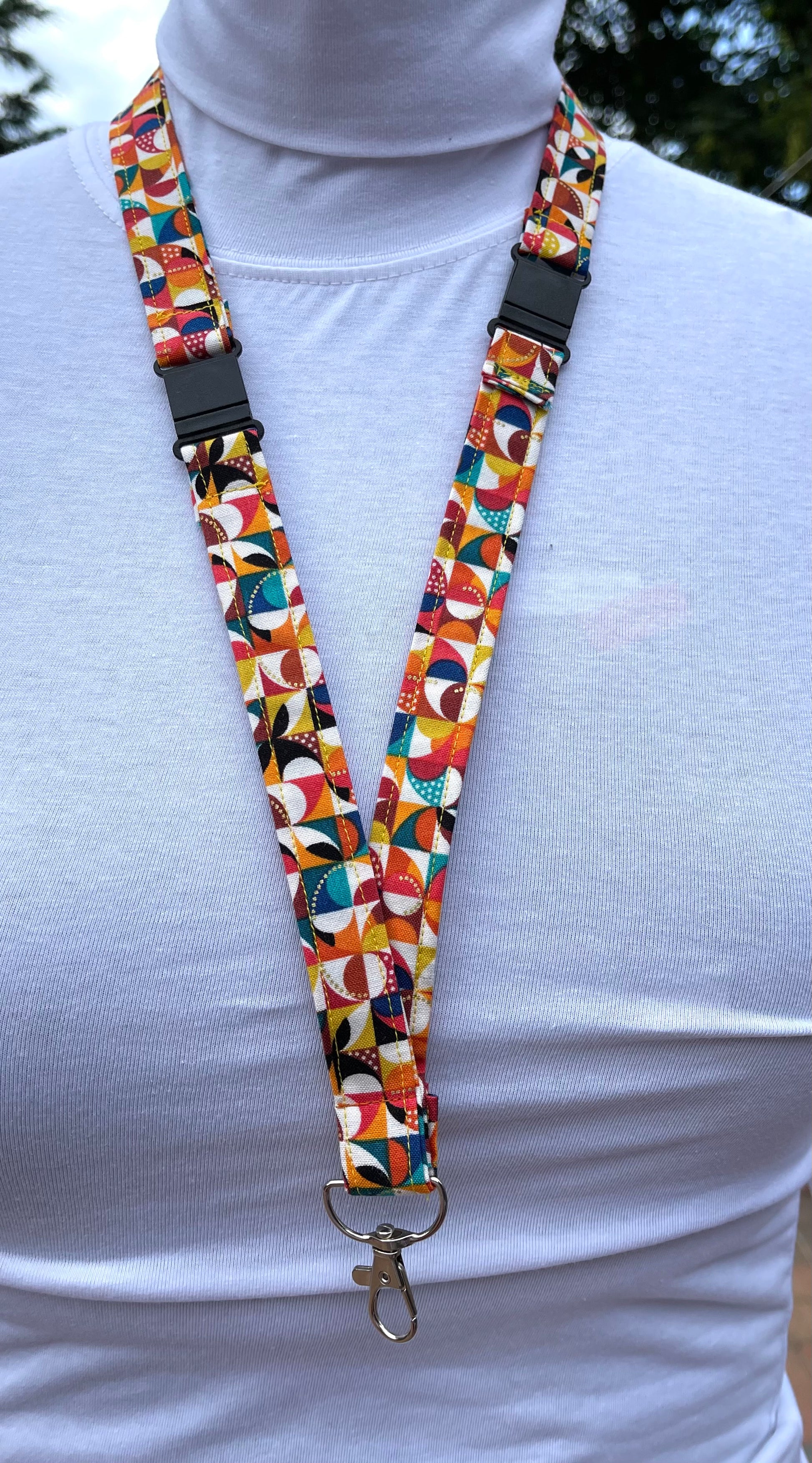 Geometric Fabric Breakaway Lanyard image 0