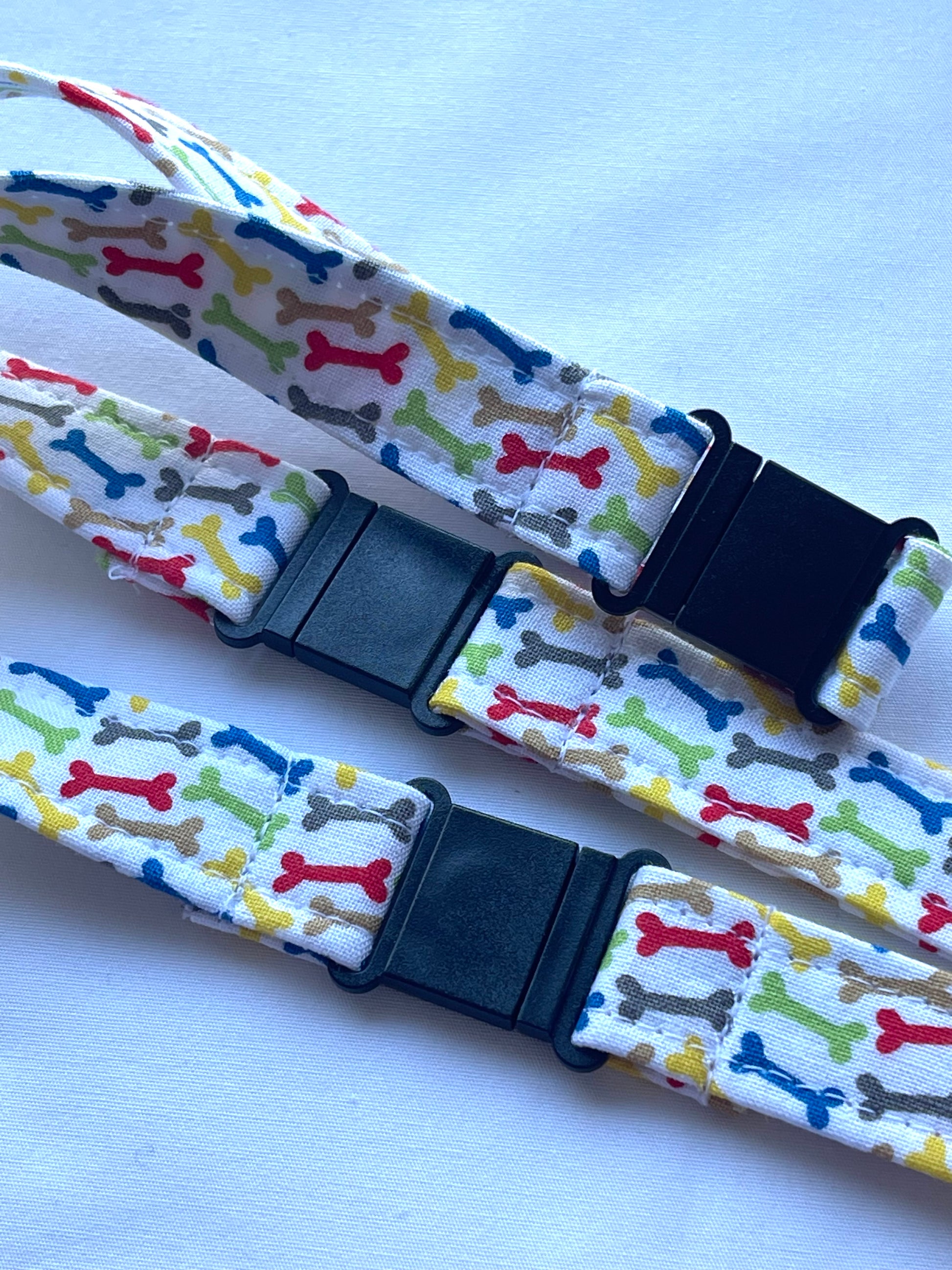 Colorful dog bones Fabric Breakaway Lanyard image 3