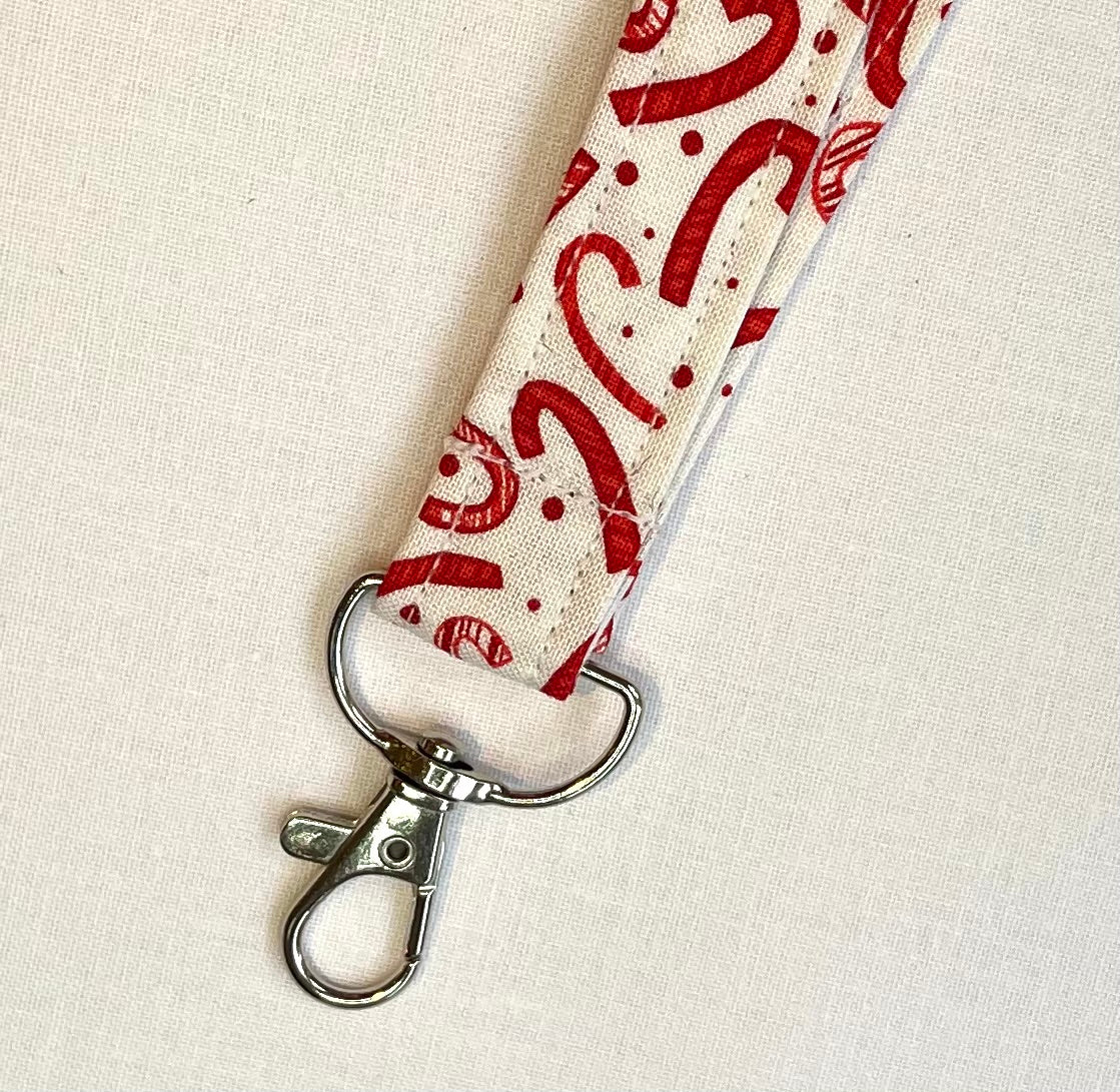 Christmas: Candy Cane Fabric Breakaway Lanyard image 6