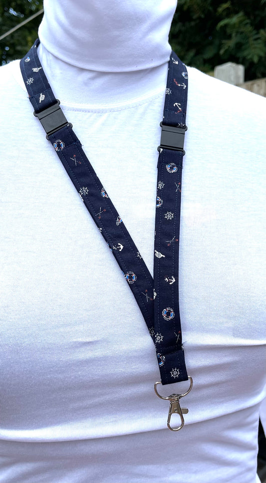 Ship Ahoy Fabric Breakaway Lanyard image 0