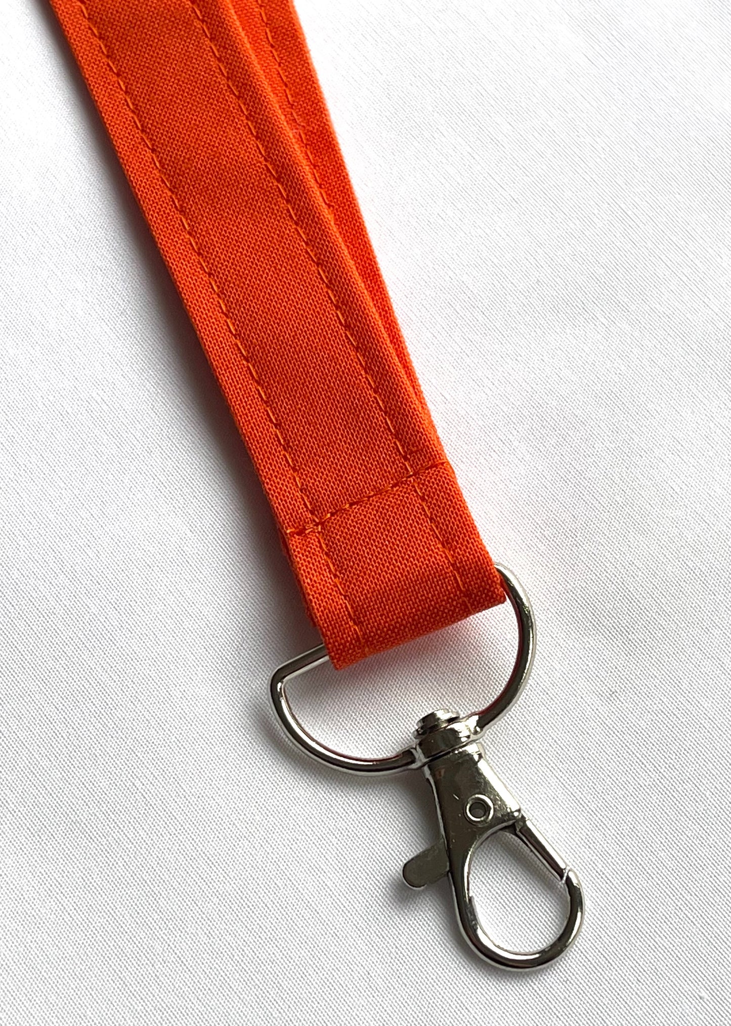 Orange Plain Fabric Breakaway Lanyard image 2