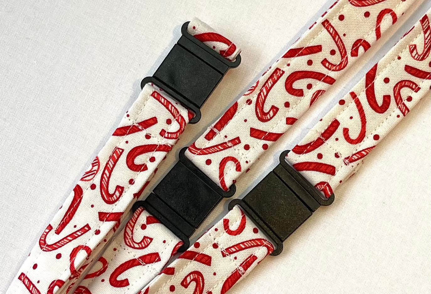 Christmas: Candy Cane Fabric Breakaway Lanyard image 2