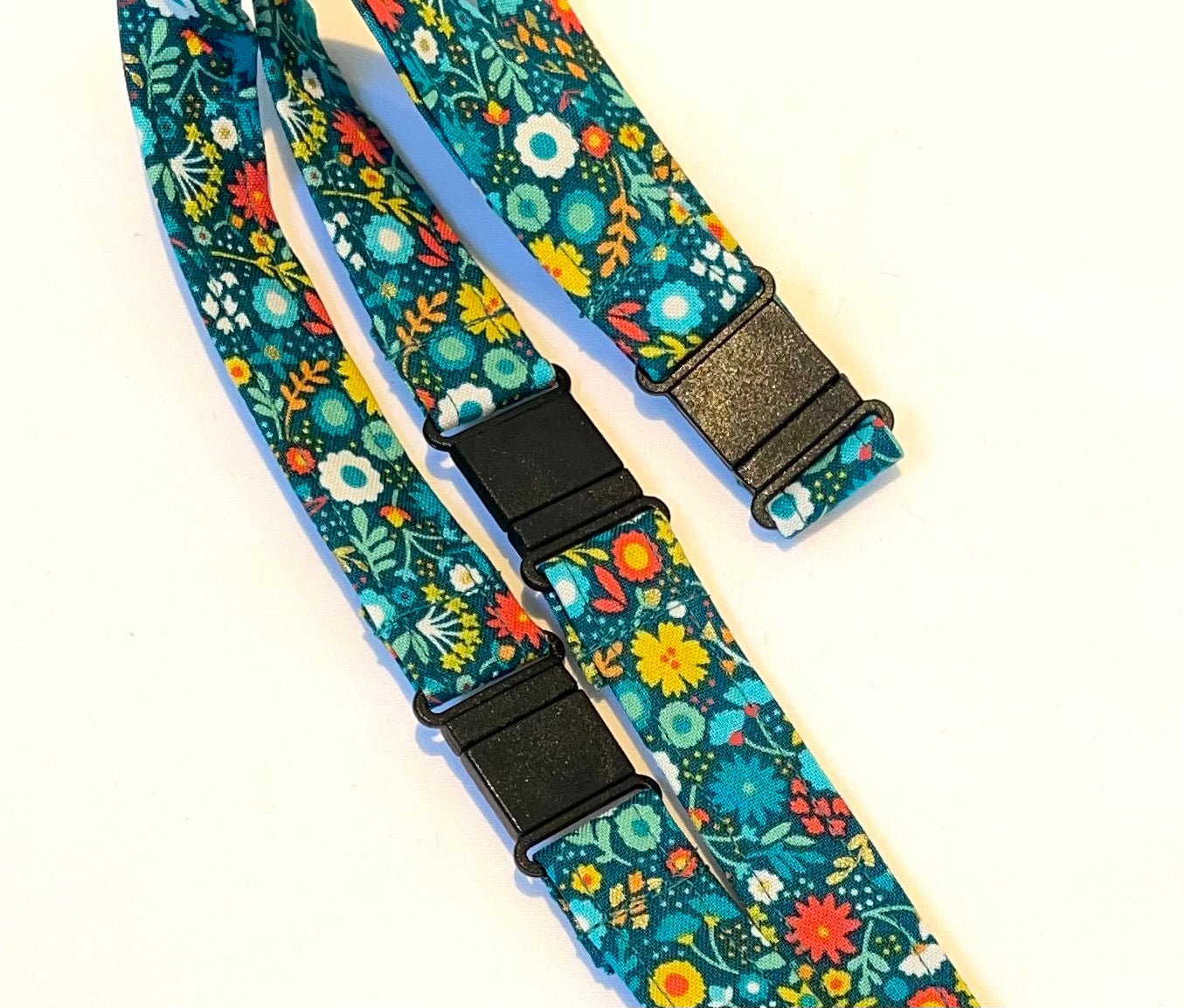 Folk Friends Floral Fabric Breakaway Lanyard image 3