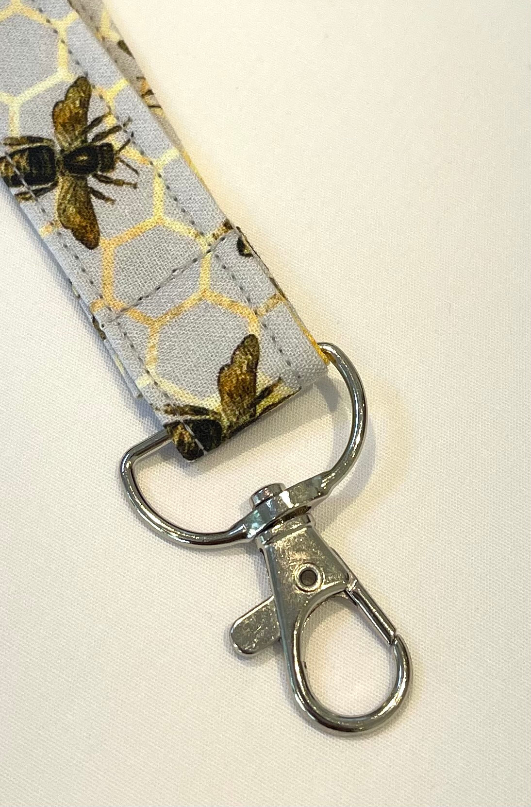 Grey Bee Fabric Breakaway Lanyard image 3