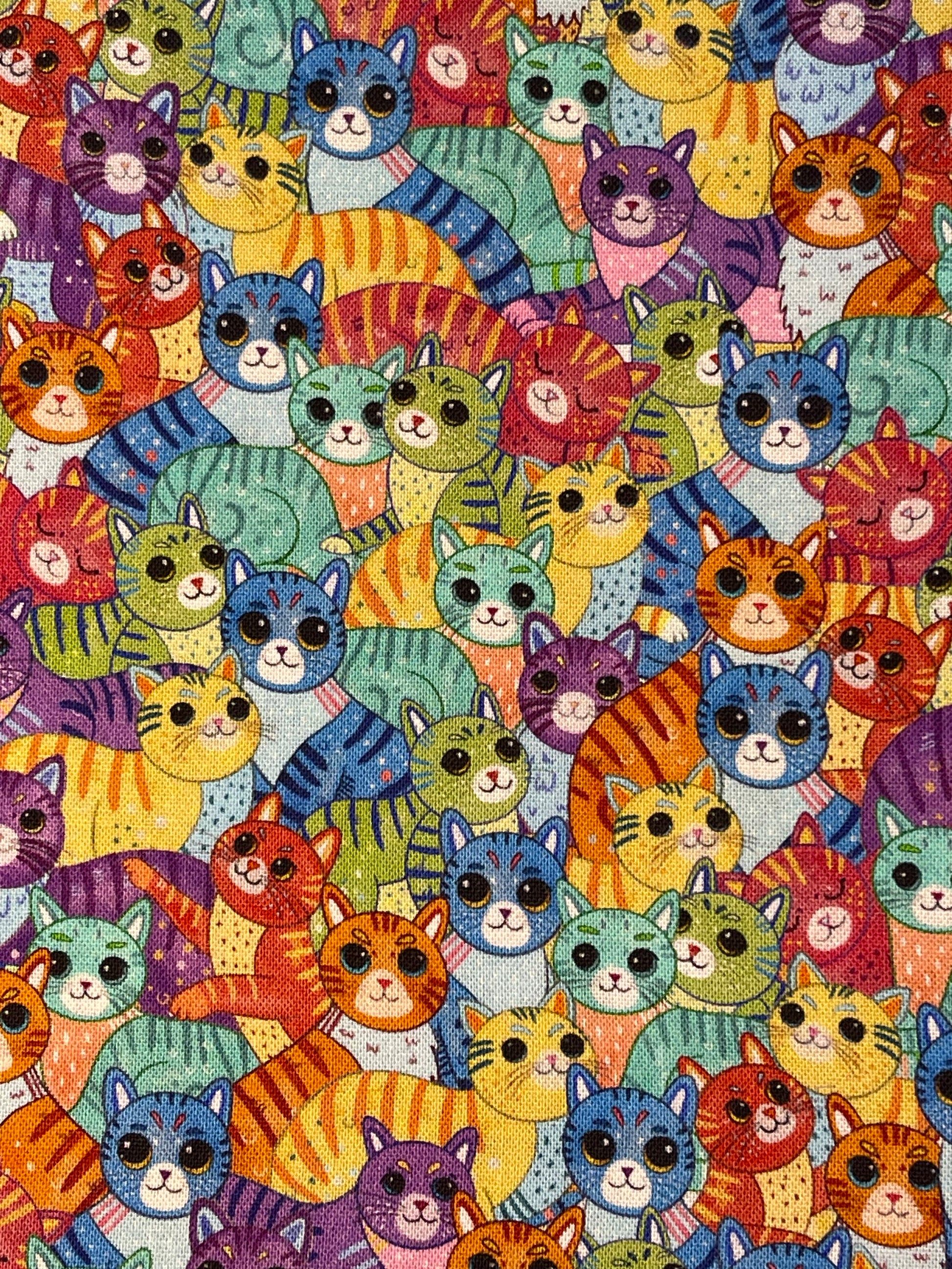 Cool Colorful Cats fabric