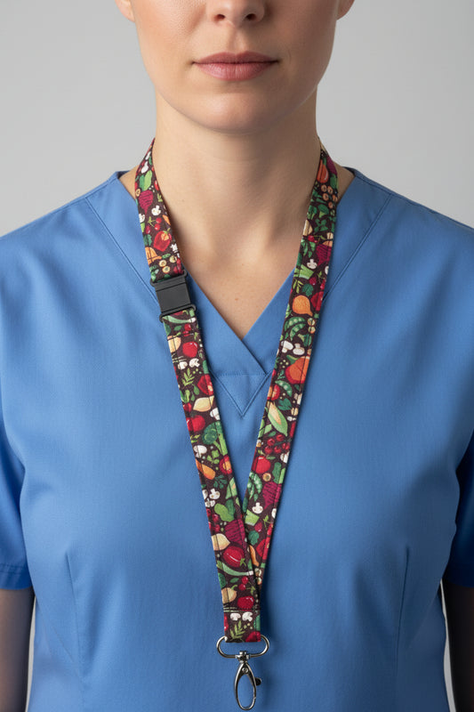 Handmade safety breakaway lanyard with anti-strangulation release points for NHS, healthcare, education and security staff