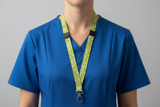 Handmade safety breakaway lanyard with anti-strangulation release points for NHS, healthcare, education and security staff