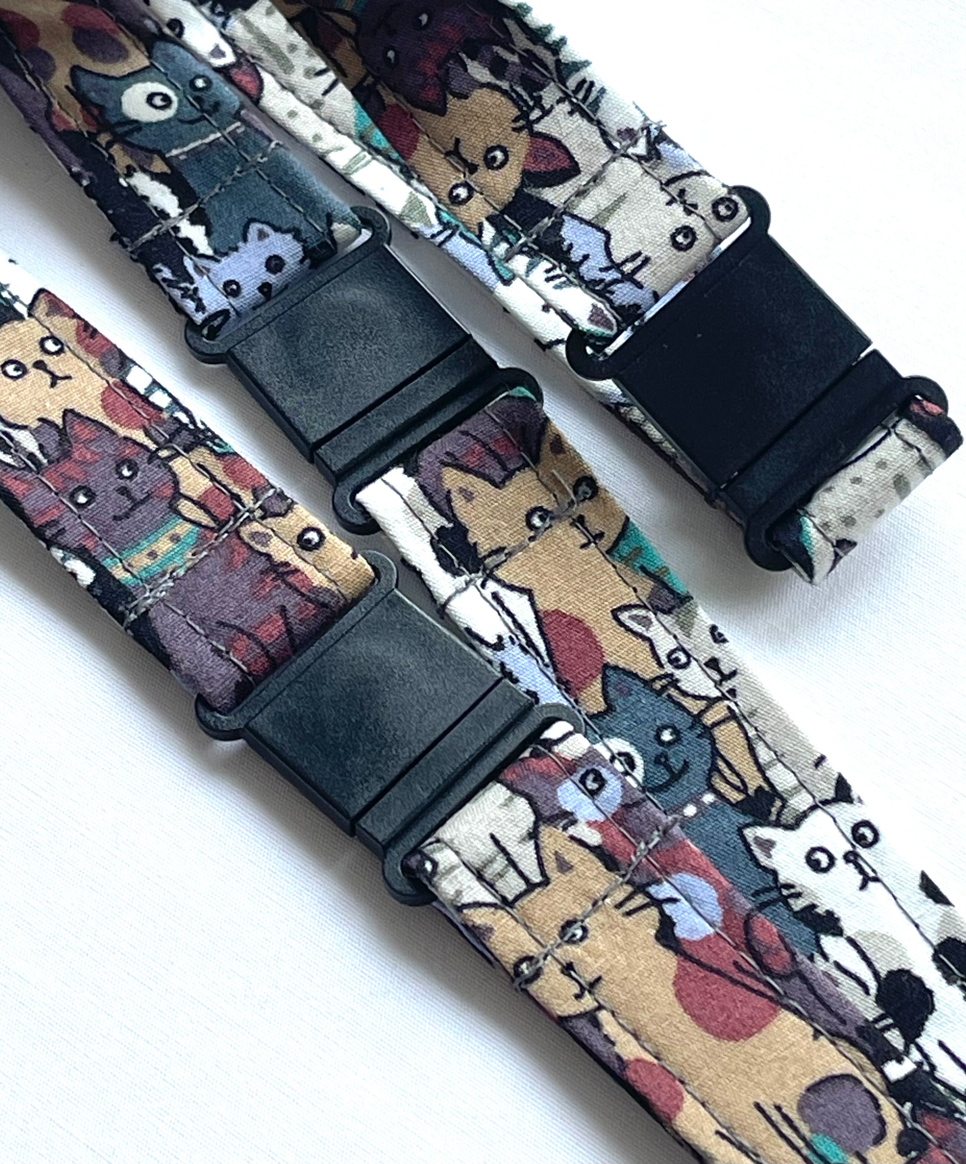 Cat fabric Breakaway Lanyard - House of Lanyards