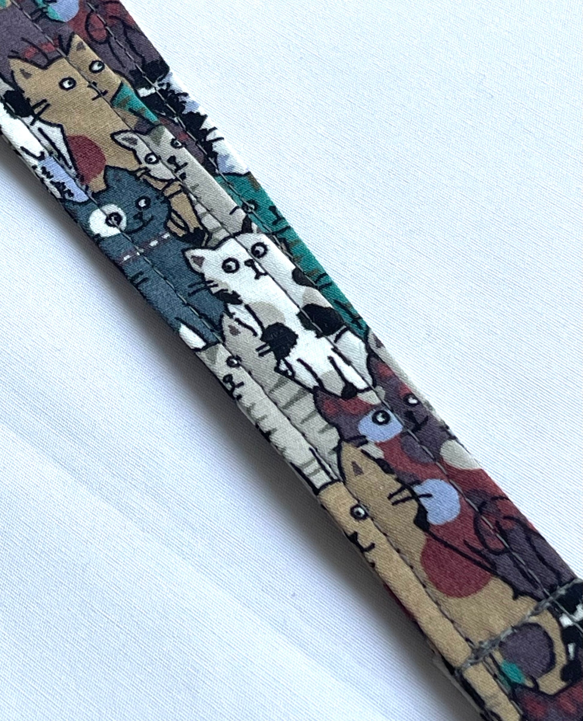 Cat fabric Breakaway Lanyard - House of Lanyards