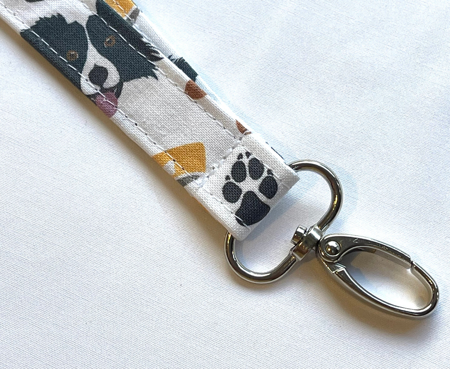 Collie dog bones Fabric Breakaway Lanyard - House of Lanyards