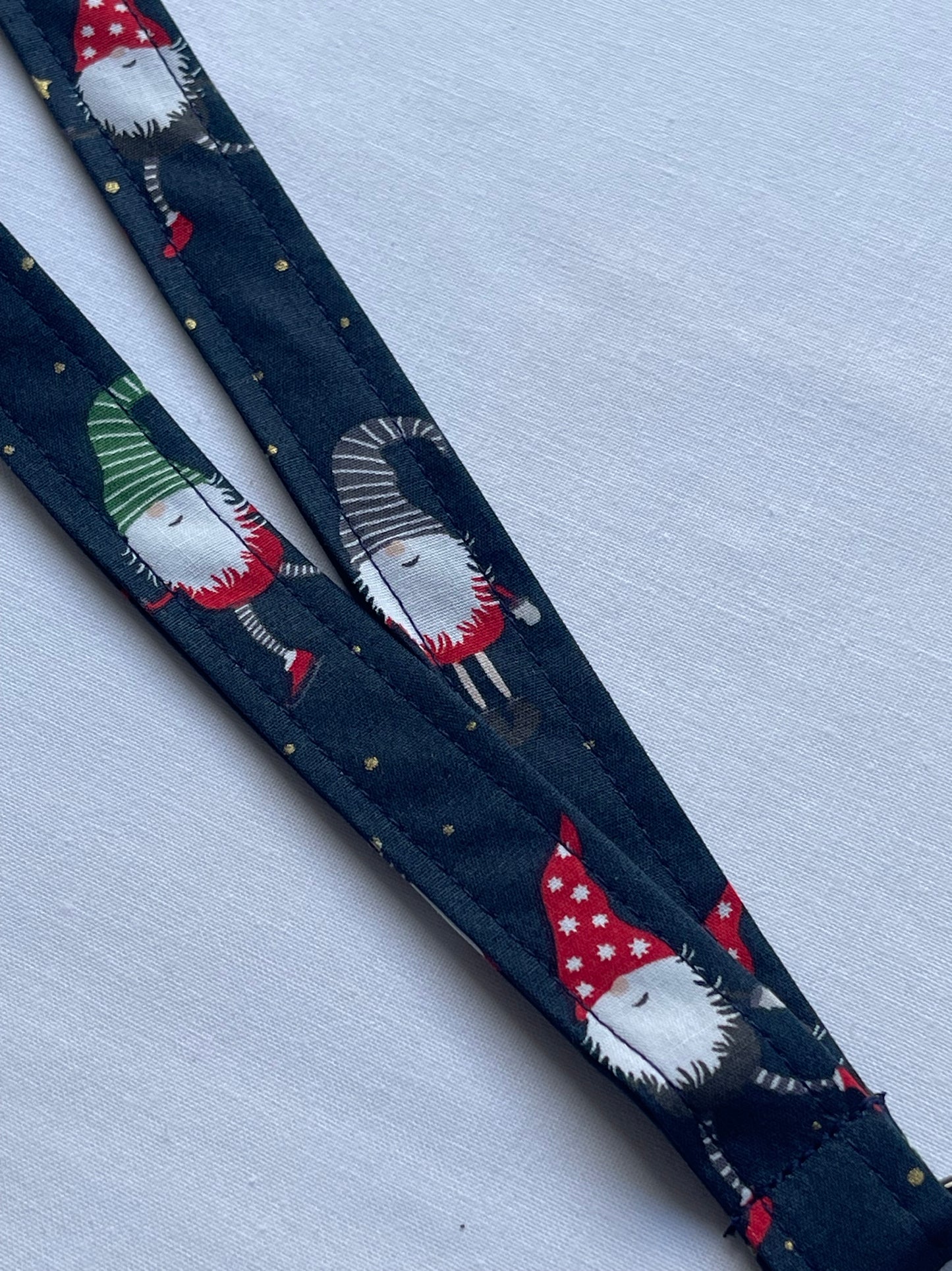 Christmas: Nordic Gnome Fabric Breakaway Lanyard - House of Lanyards