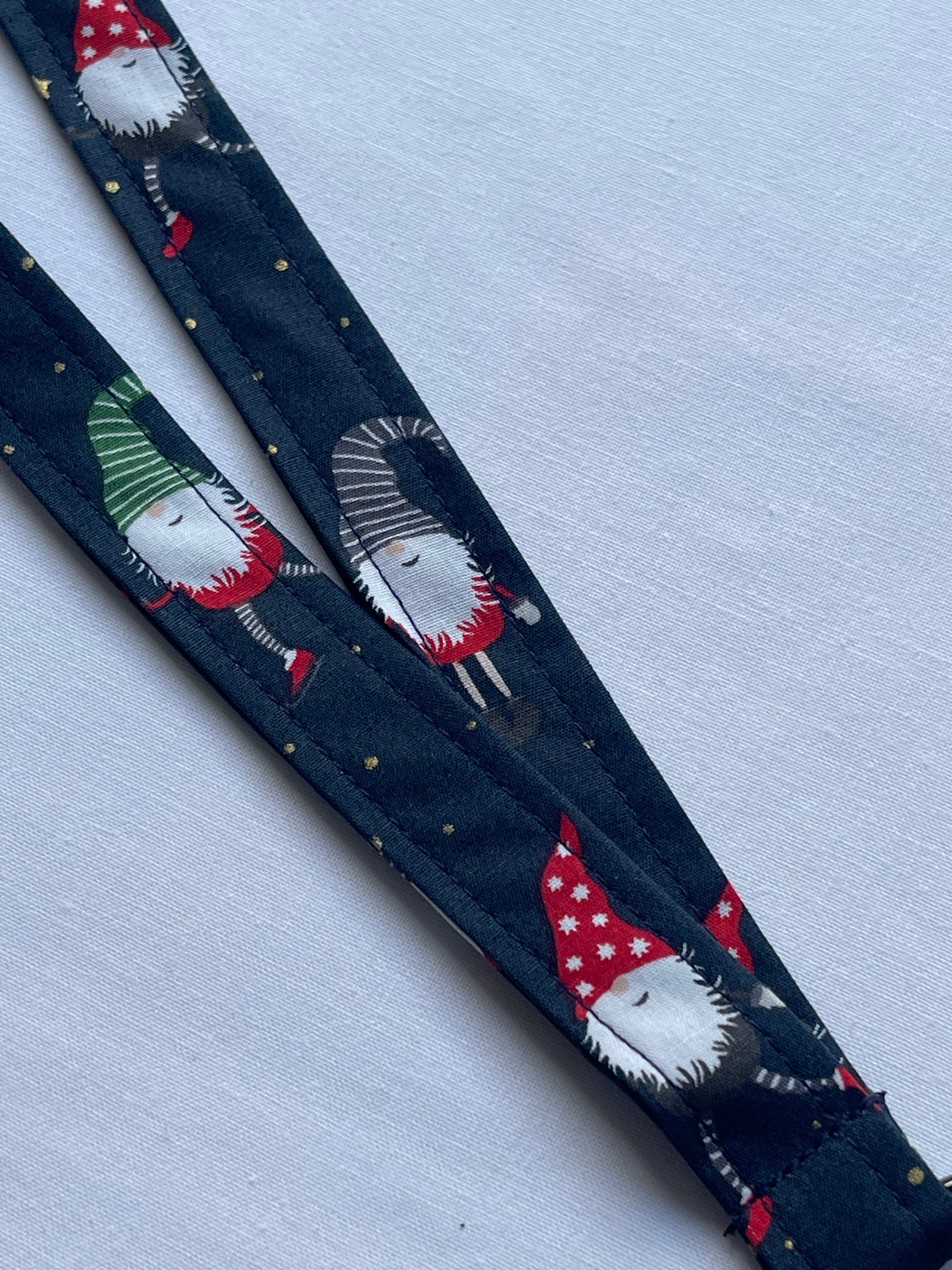 Christmas: Nordic Gnome Fabric Breakaway Lanyard - House of Lanyards