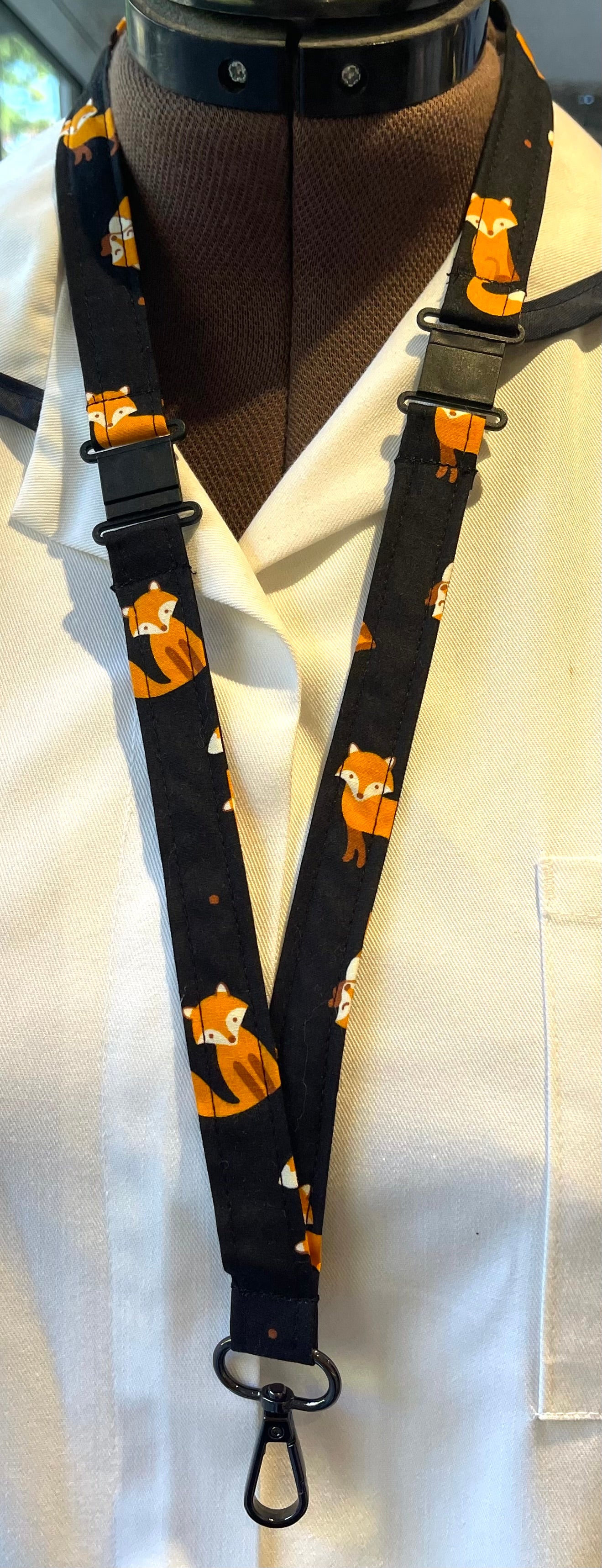 Fox Fabric Breakaway Lanyard - House of Lanyards