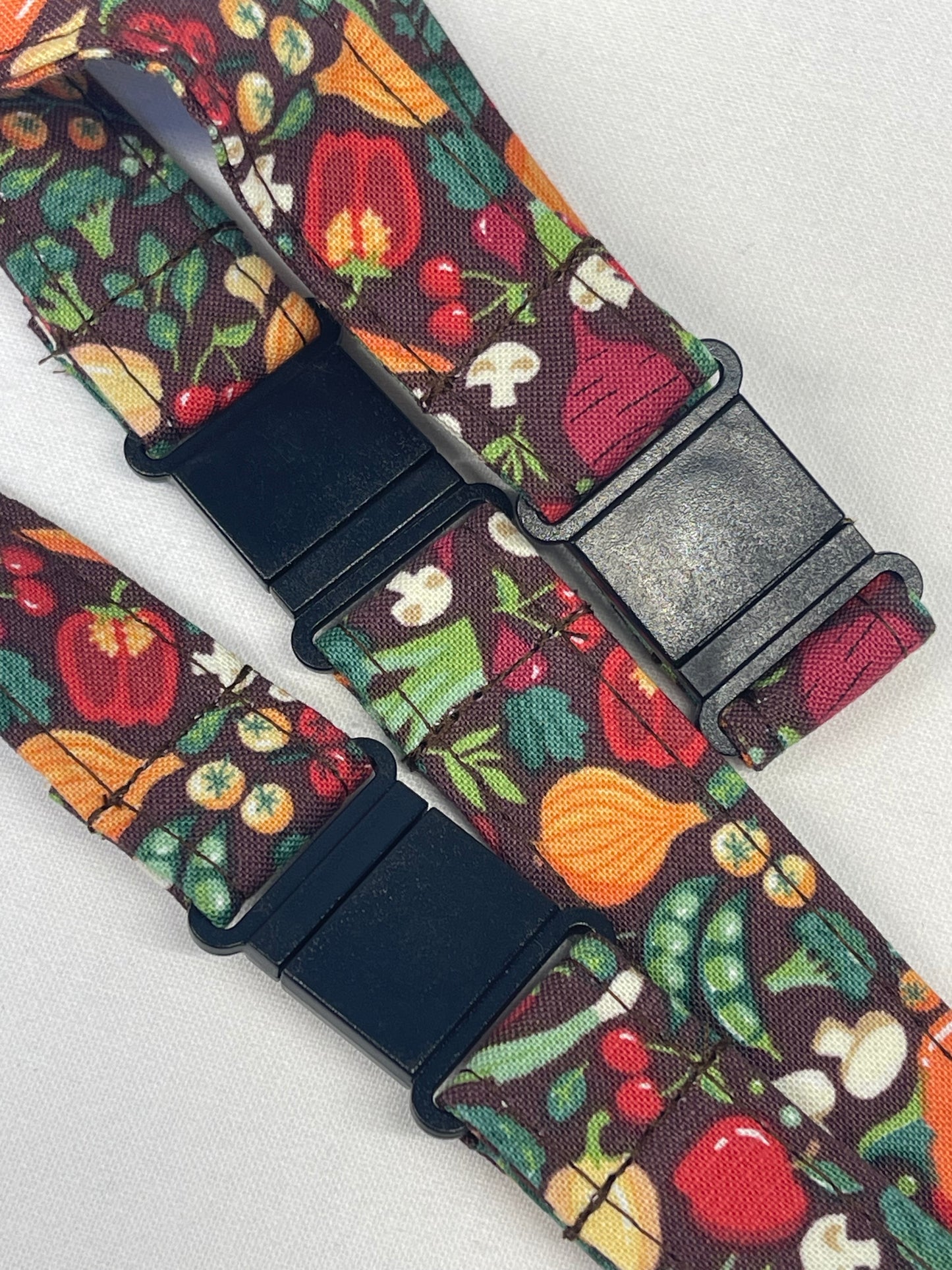 Garden Veg  Fabric Breakaway Lanyard