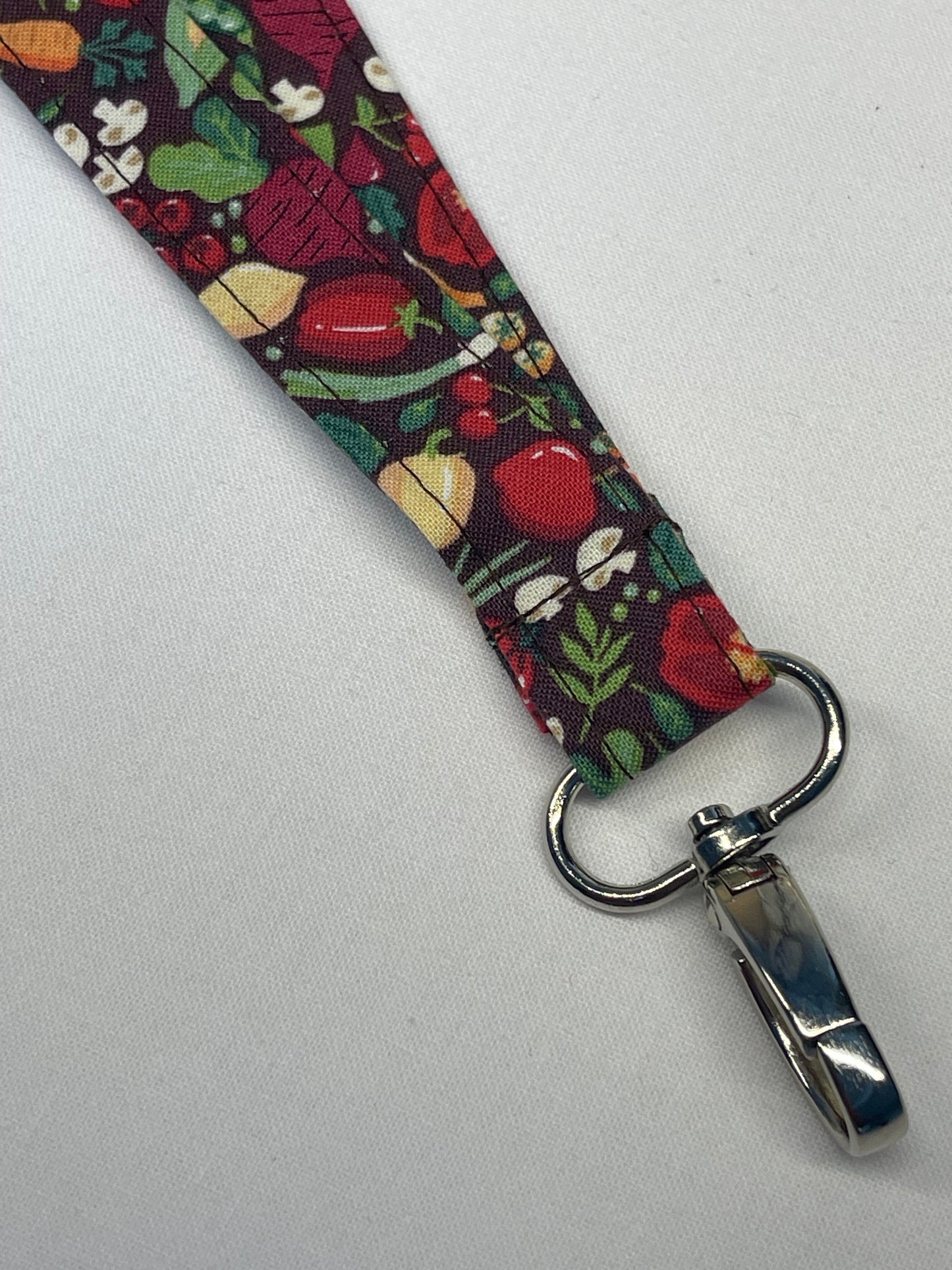 Garden Veg  Fabric Breakaway Lanyard